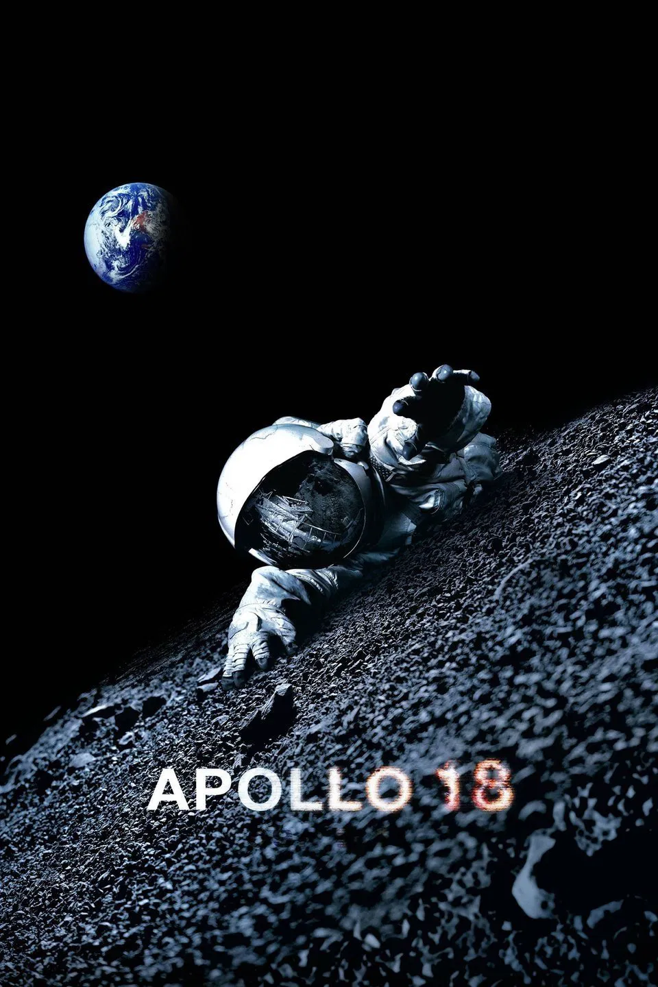 Poster chính thức của phim Phim Kinh Dị, Phim Giật Gân "Bí Mật Apollo 18" (Apollo 18 - 2011), với sự tham gia của diễn viên Ryan Robbins và Warren Christie.