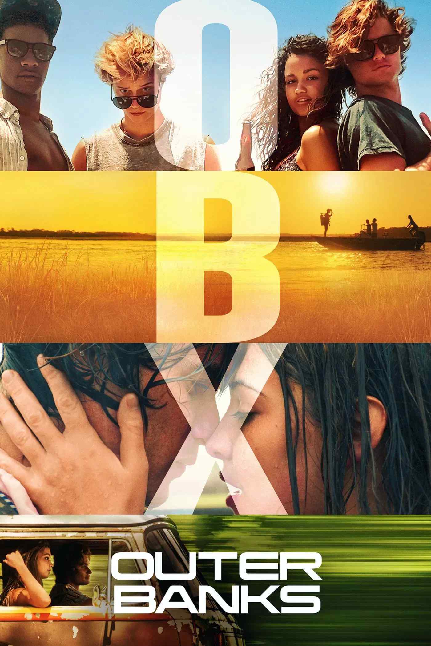 Poster chính thức của phim Phim Hành Động & Phiêu Lưu, Phim Tâm Lý "Bí Mật Bị Vùi Lấp (Phần 4)" (Outer Banks - 2020), với sự tham gia của diễn viên Chase Stokes và Madelyn Cline.
