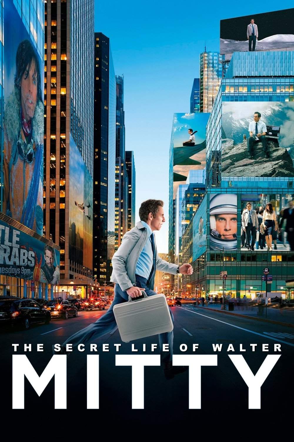 Poster chính thức của phim Phim Phiêu Lưu, Phim Hài "Bí Mật Của Walter Mitty" (The Secret Life of Walter Mitty - 2013), với sự tham gia của diễn viên Ben Stiller và Kristen Wiig.
