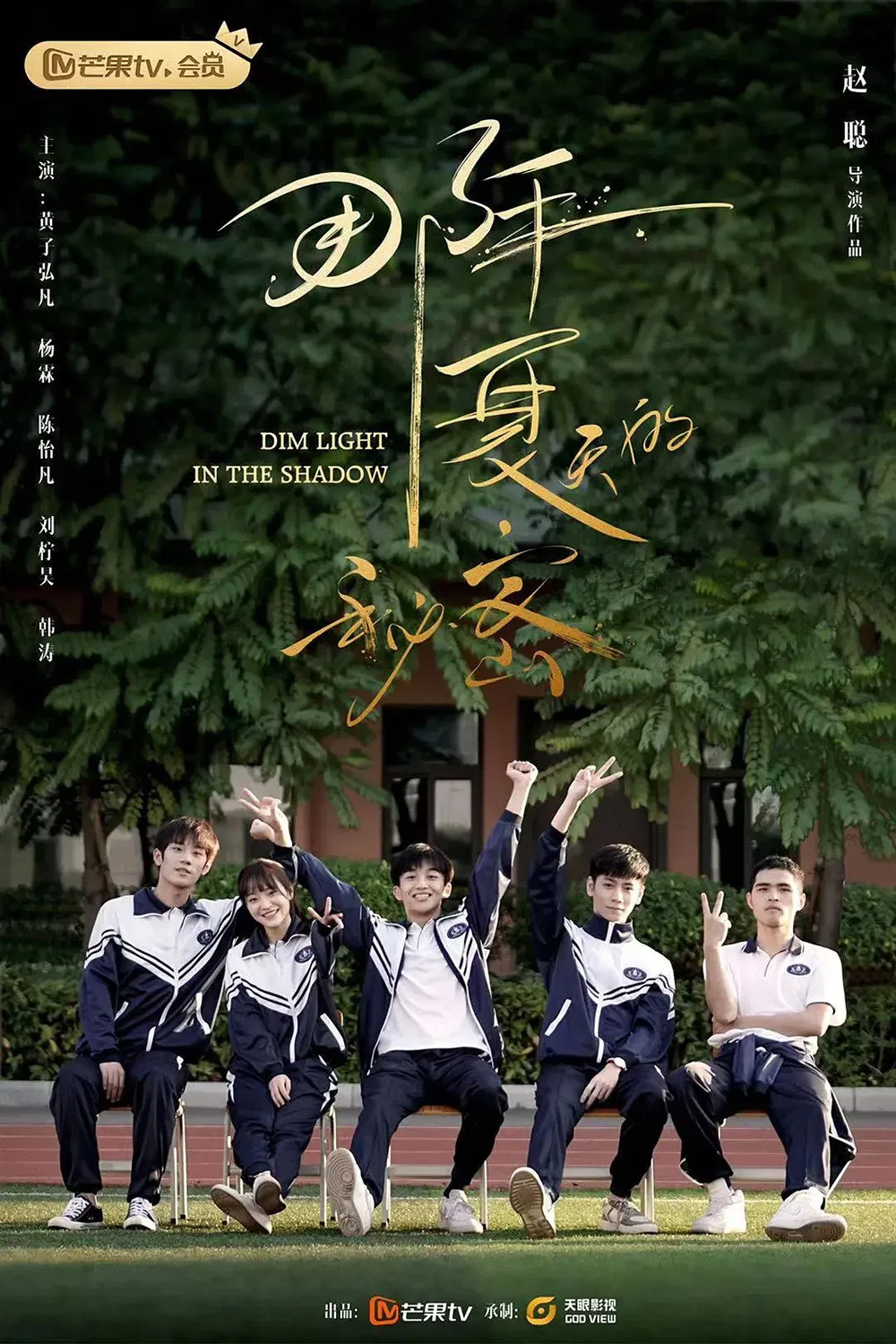 Poster chính thức của phim "Bí Mật Mùa Hạ Năm Ấy" (Dim Light in the Shadow - 2020), với sự tham gia của diễn viên Lars Huang và Chen Yifan.