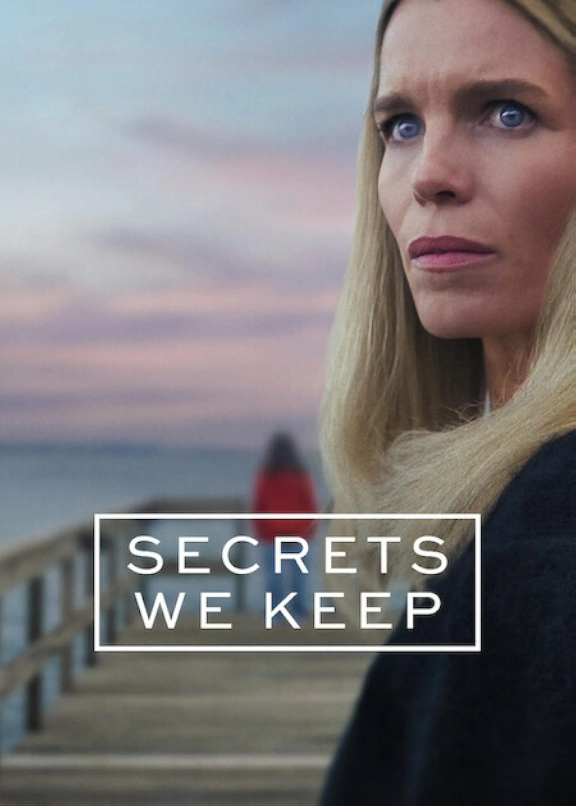 Poster chính thức của phim Phim Tâm Lý, Phim Hình Sự "Bí Mật Ở Khu Ngoại Ô" (Secrets We Keep - 2025), với sự tham gia của diễn viên Marie Bach Hansen và Excel Busano.