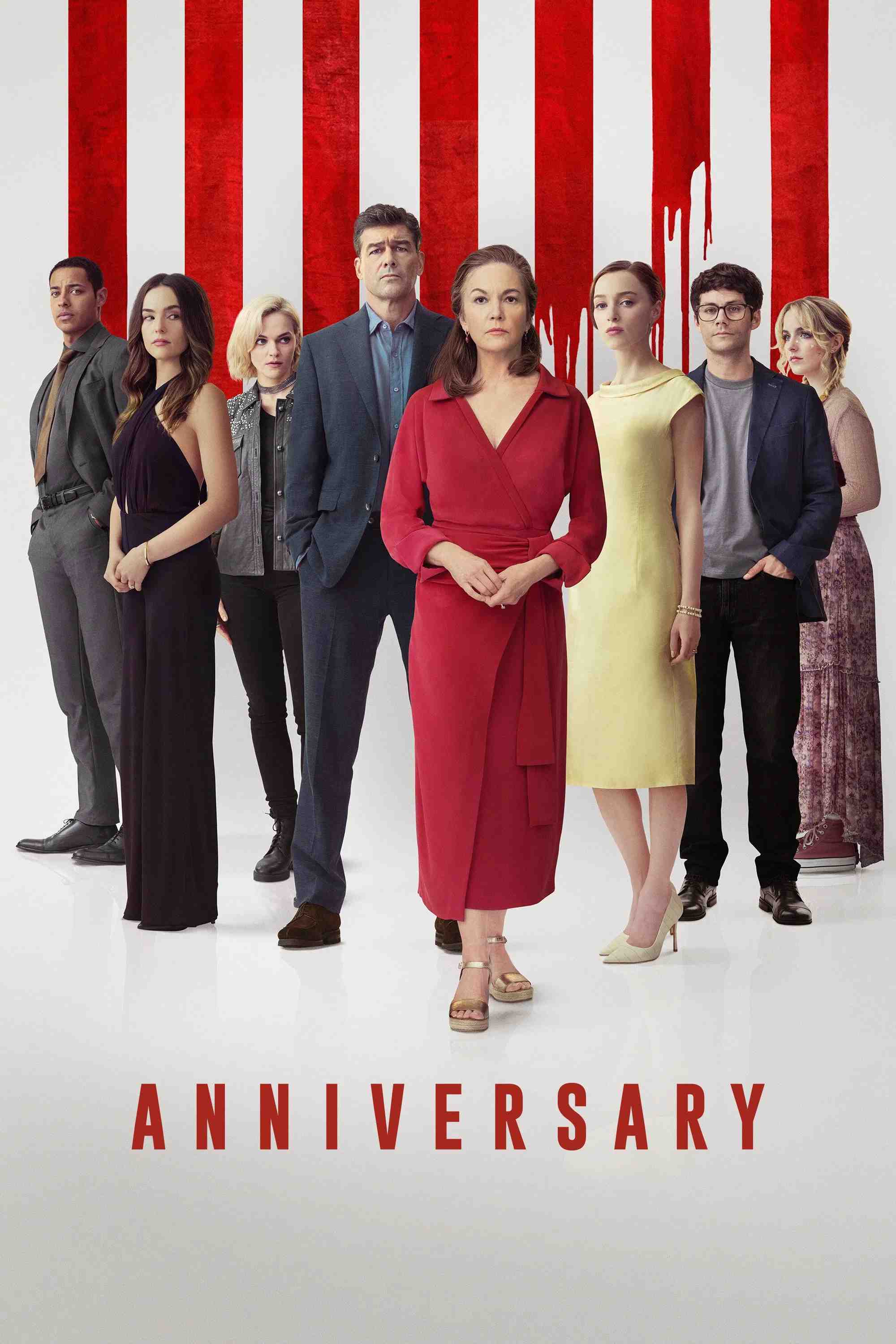 Poster chính thức của phim Phim Giật Gân, Phim Tâm Lý "Bí Mật Sau Bữa Tiệc" (Anniversary - 2025), với sự tham gia của diễn viên Diane Lane và Kyle Chandler.