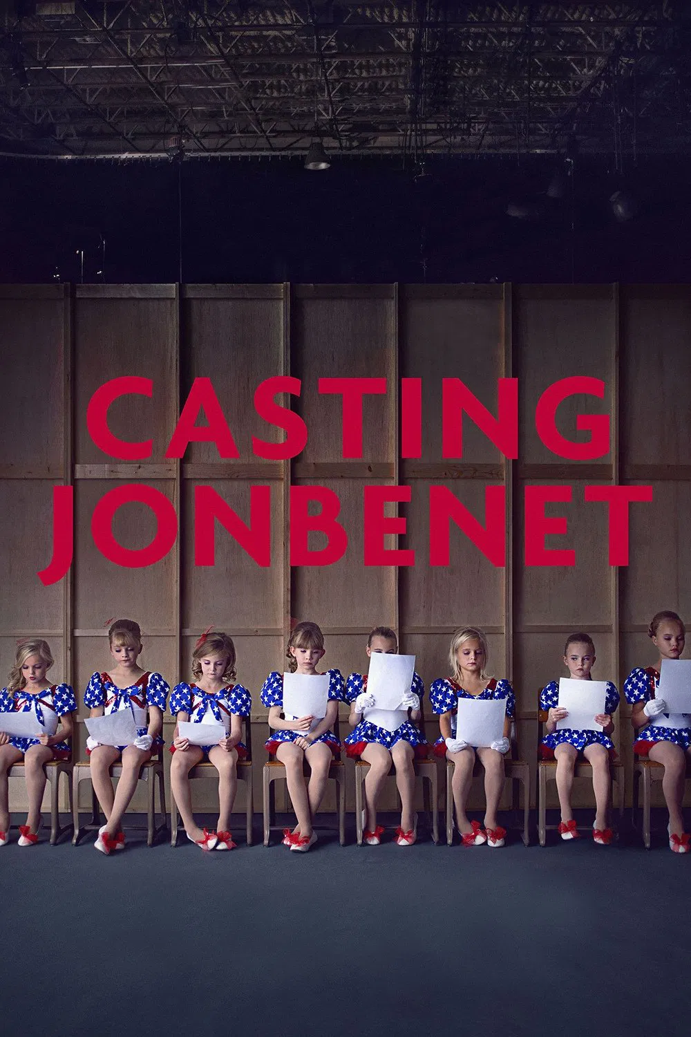 Poster chính thức của phim Phim Tài Liệu, Phim Hình Sự "Bí mật vụ án JonBenet" (Casting JonBenet - 2017), với sự tham gia của diễn viên Hannah Cagwin và Tamara Hutchins.