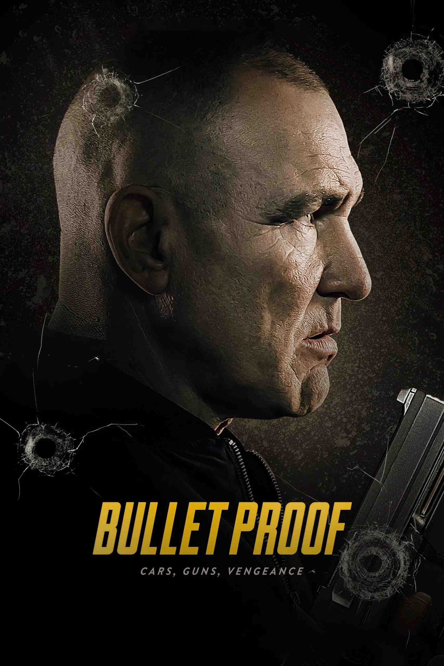 Poster chính thức của phim Phim Hành Động, Phim Hình Sự "Bia Đỡ Đạn" (Bullet Proof - 2022), với sự tham gia của diễn viên Vinnie Jones và Lina Lecompte.