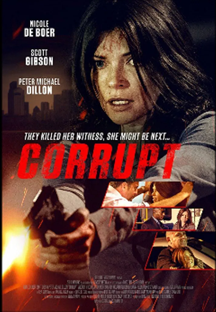 Poster chính thức của phim Phim Giật Gân, Phim Truyền Hình "Biến Chất" (Corrupt - 2015), với sự tham gia của diễn viên Nicole De Boer và Scott Gibson.