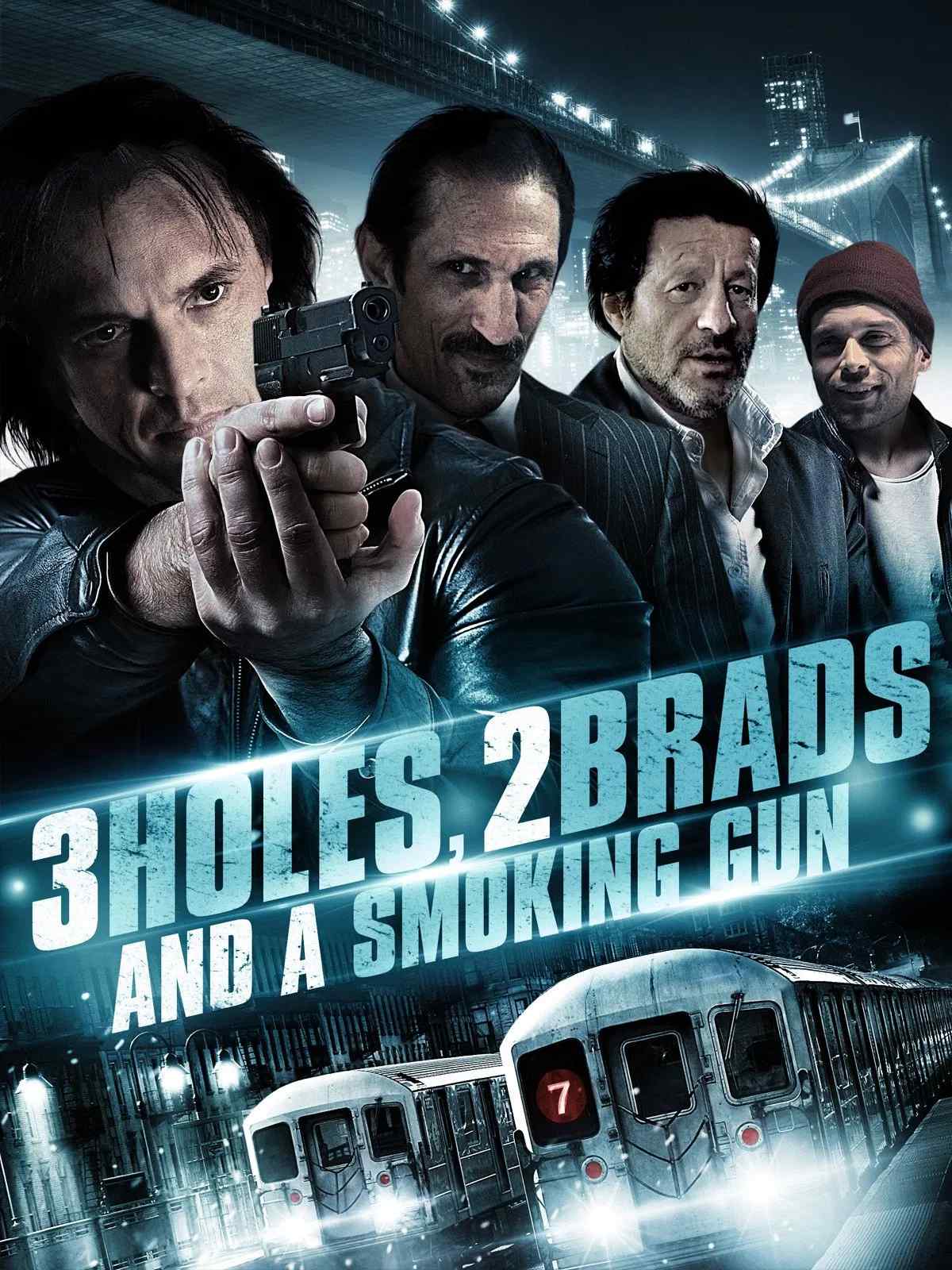 Poster chính thức của phim Phim Tâm Lý, Phim Giật Gân "Biên Kịch Sa Ngã" (3 Holes and a Smoking Gun - 2014), với sự tham gia của diễn viên James Wilder và Joaquim de Almeida.