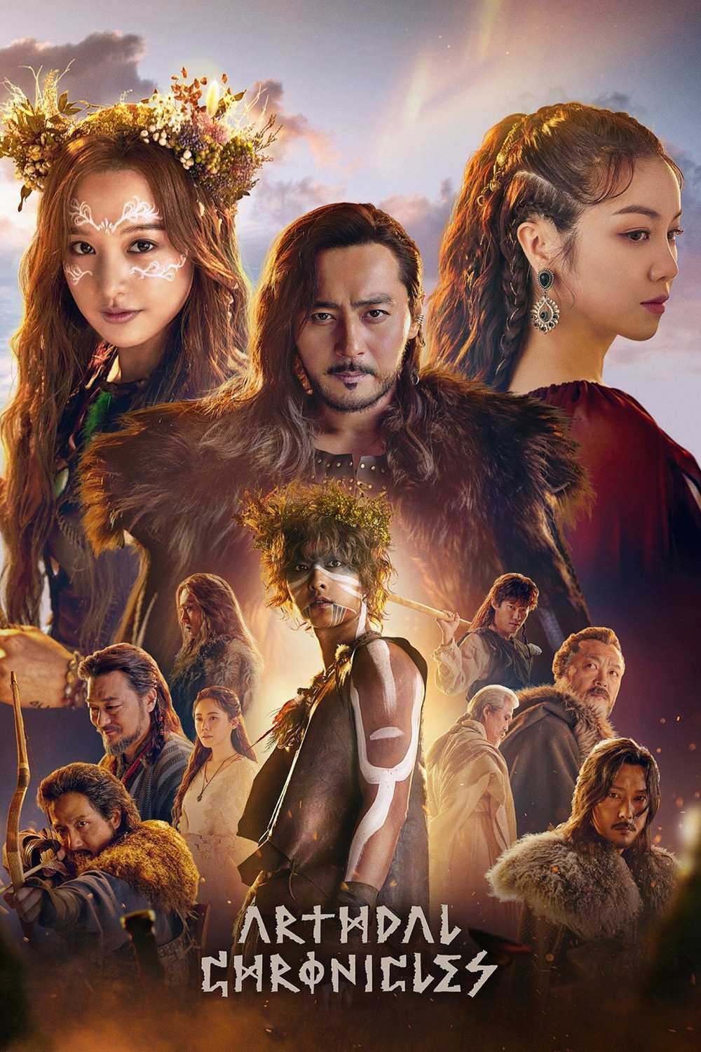 Poster chính thức của phim Phim Tâm Lý, Phim Hành Động & Phiêu Lưu "Biên niên sử Arthdal" (Arthdal Chronicles - 2019), với sự tham gia của diễn viên Lee Joon-gi và Shin Se-kyung.