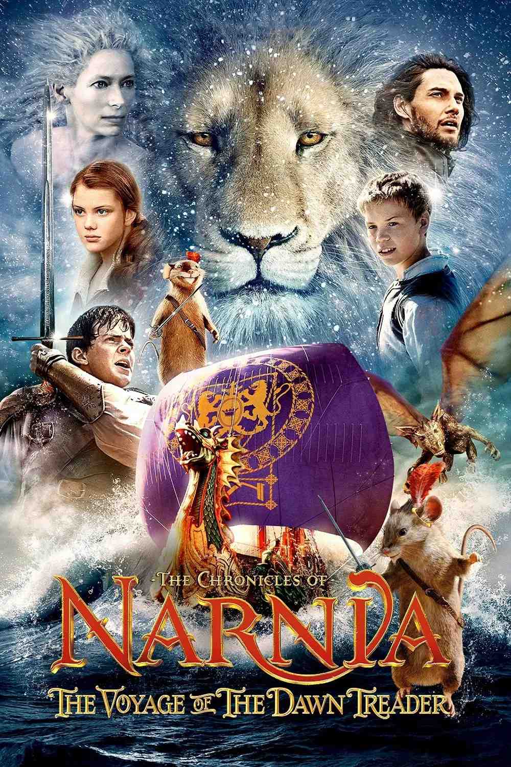 Poster chính thức của phim Phim Phiêu Lưu, Phim Gia Đình "Biên Niên Sử Narnia: Hành Trình Trên Tàu Dawn Treader" (The Chronicles of Narnia: The Voyage of the Dawn Treader - 2010), với sự tham gia của diễn viên Georgie Henley và Skandar Keynes.