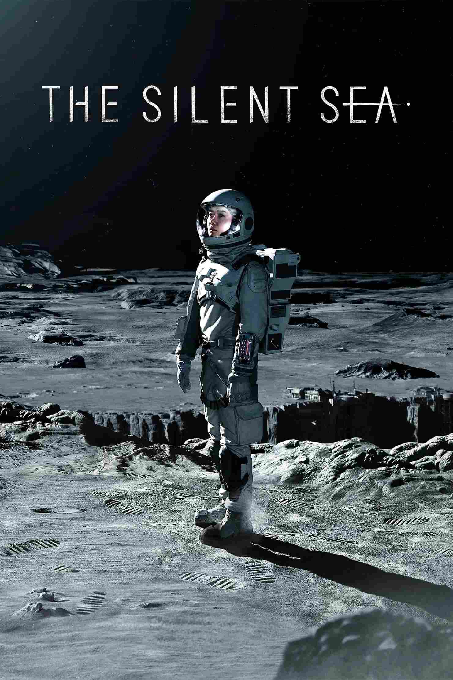 Poster chính thức của phim Phim Tâm Lý, Phim Viễn Tưởng & Giả Tưởng "Biển Tĩnh Lặng" (The Silent Sea - 2021), với sự tham gia của diễn viên Bae Doona và Gong Yoo.