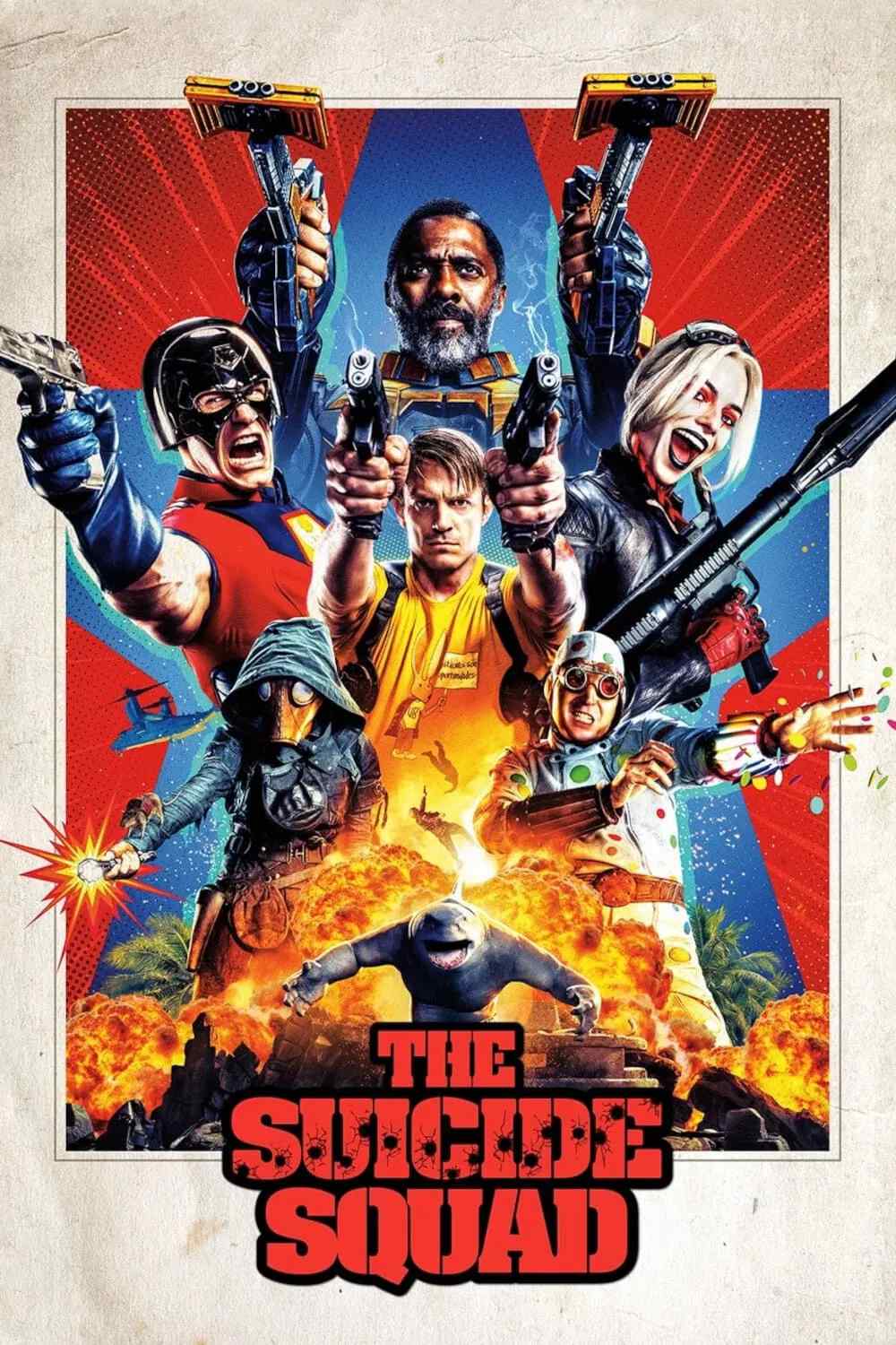 Poster chính thức của phim Phim Hành Động, Phim Hài "Biệt Đội Cảm Tử (2021)" (The Suicide Squad - 2021), với sự tham gia của diễn viên Margot Robbie và Idris Elba.