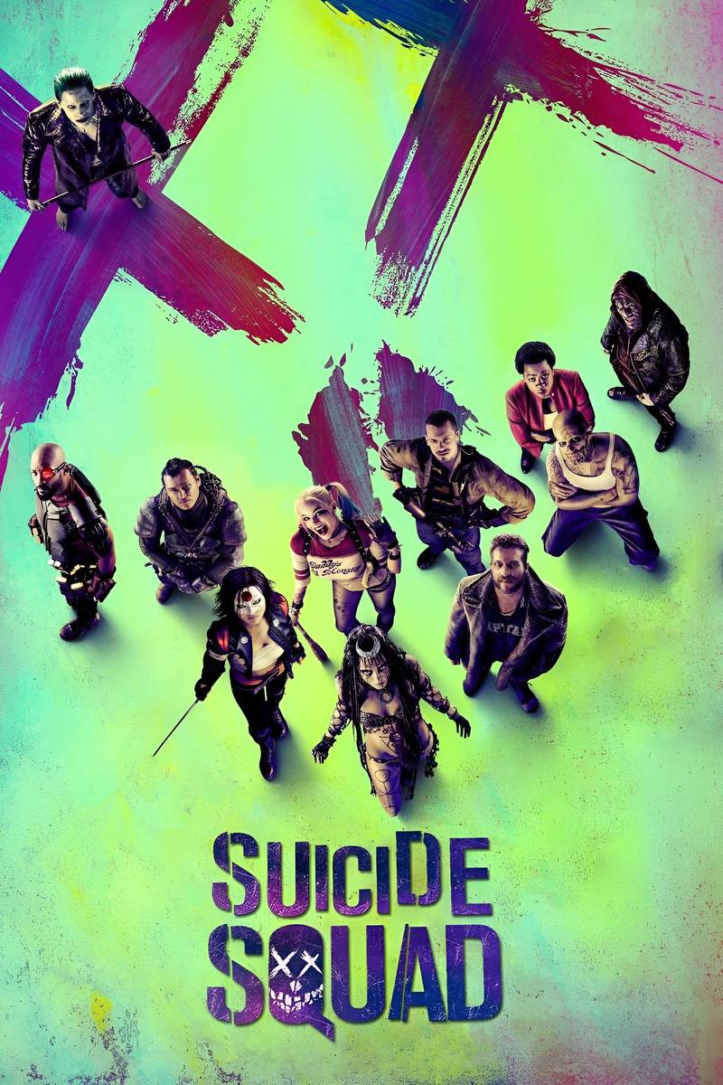 Poster chính thức của phim Phim Hành Động, Phim Phiêu Lưu "Biệt Đội Cảm Tử" (Suicide Squad - 2016), với sự tham gia của diễn viên Will Smith và Jared Leto.