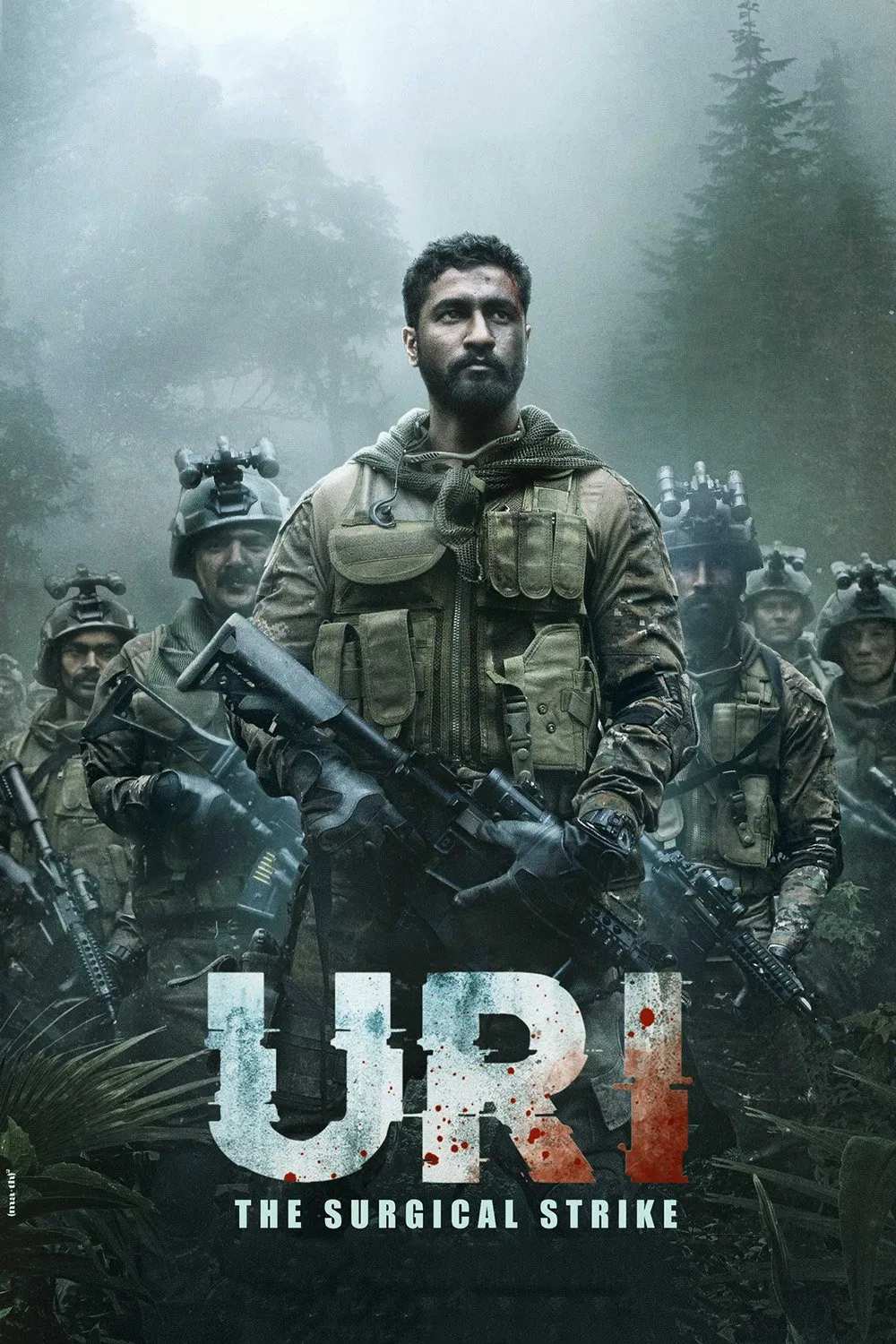Poster chính thức của phim Phim Hành Động, Phim Tâm Lý "Biệt Đội Chống Khủng Bố" (Uri: The Surgical Strike - 2019), với sự tham gia của diễn viên Vicky Kaushal và Paresh Rawal.