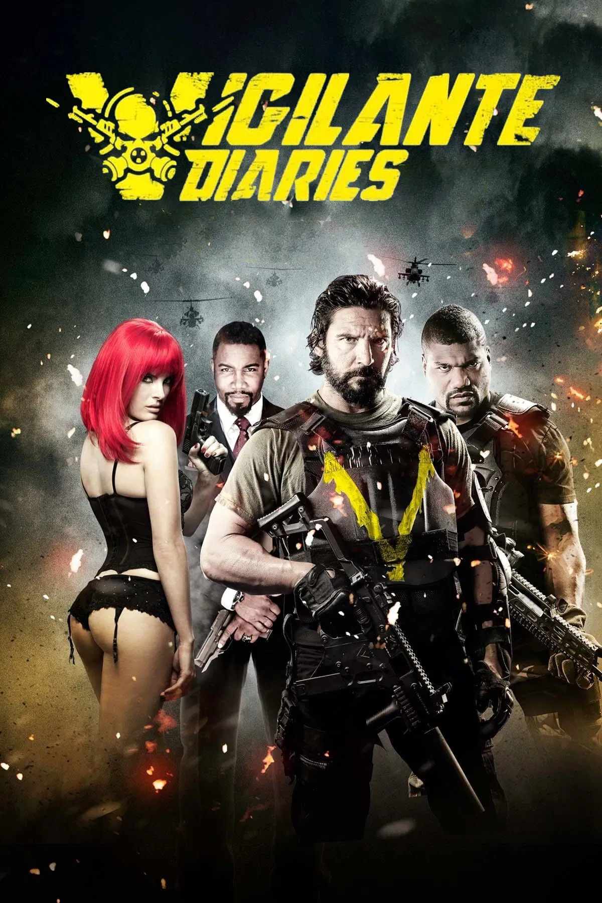 Poster chính thức của phim Phim Hành Động, Phim Hình Sự "Biệt Đội Chống Tội Phạm" (Vigilante Diaries - 2016), với sự tham gia của diễn viên Paul Sloan và Jessica Uberuaga.