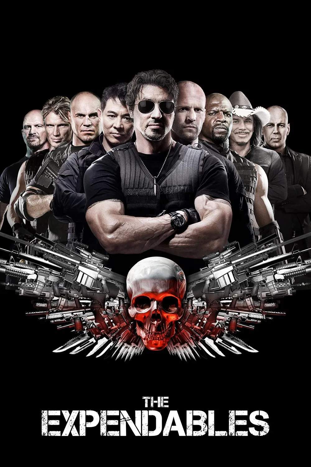 Poster chính thức của phim Phim Giật Gân, Phim Phiêu Lưu "Biệt Đội Đánh Thuê" (The Expendables - 2010), với sự tham gia của diễn viên Sylvester Stallone và Jason Statham.