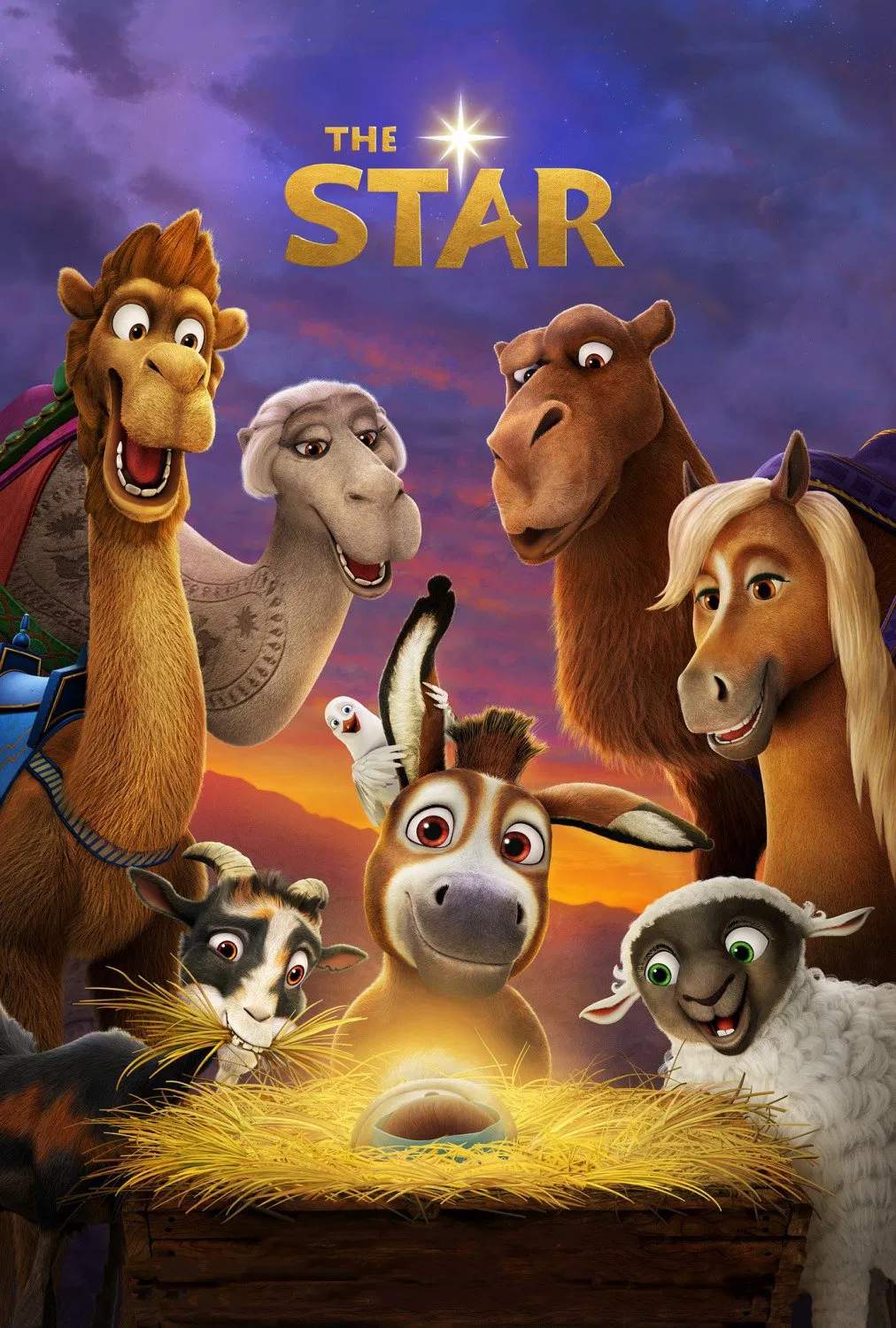 Poster chính thức của phim Phim Hoạt Hình, Phim Hài "Biệt Đội Thú Cưng" (The Star - 2017), với sự tham gia của diễn viên Steven Yeun và Gina Rodriguez.