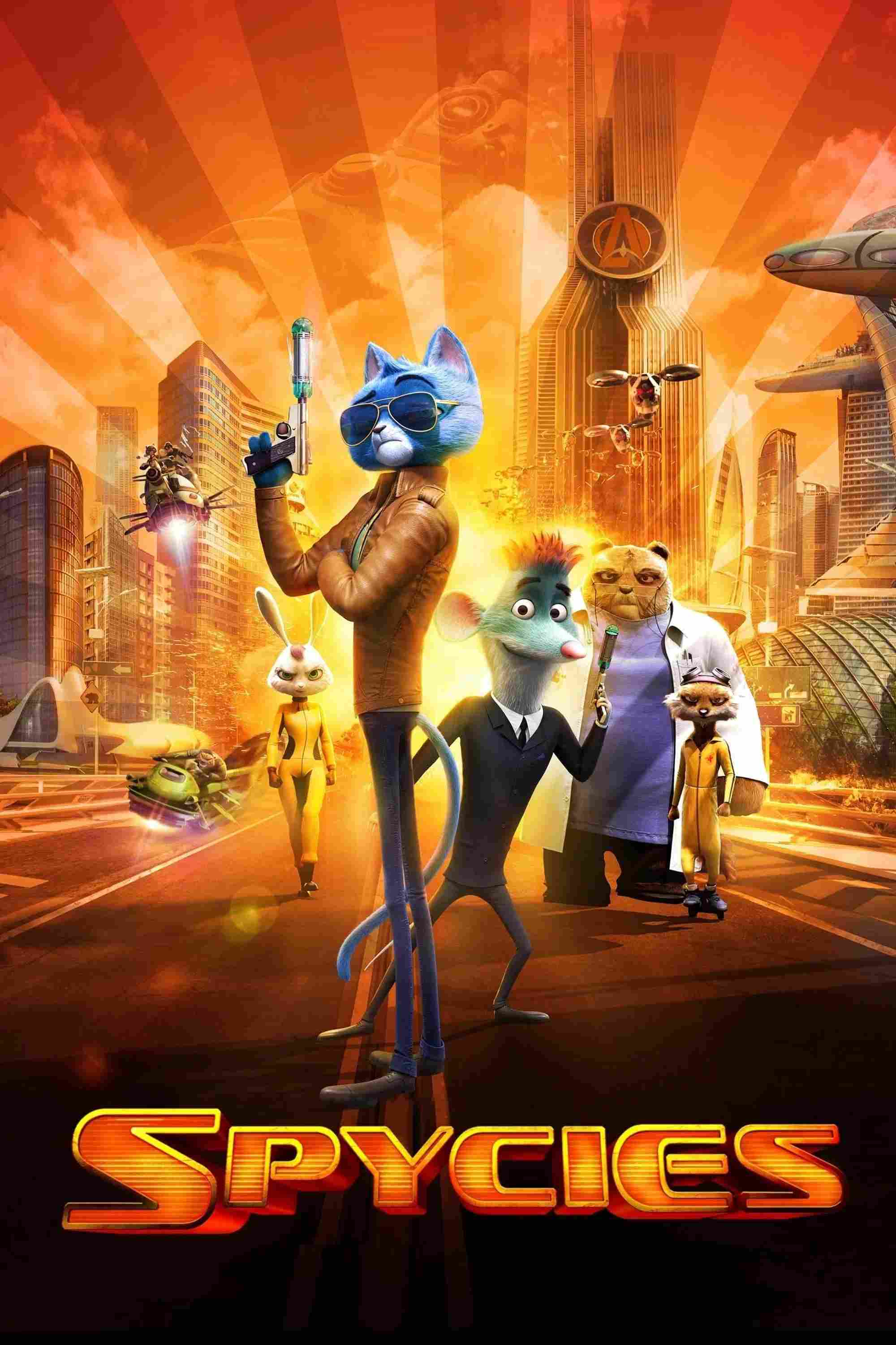Poster chính thức của phim Phim Hoạt Hình, Phim Hài "Biệt Đội Thú" (Spycies - 2020), với sự tham gia của diễn viên Monsieur Poulpe và Karen Strassman.