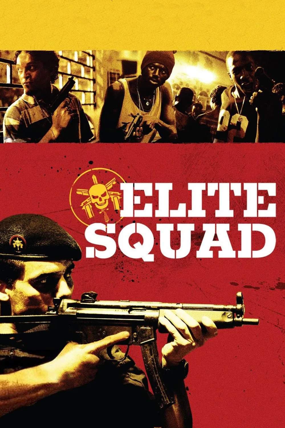 Poster chính thức của phim Phim Tâm Lý, Phim Hành Động "Biệt Đội Tinh Nhuệ" (Elite Squad - 2007), với sự tham gia của diễn viên Wagner Moura và André Ramiro.
