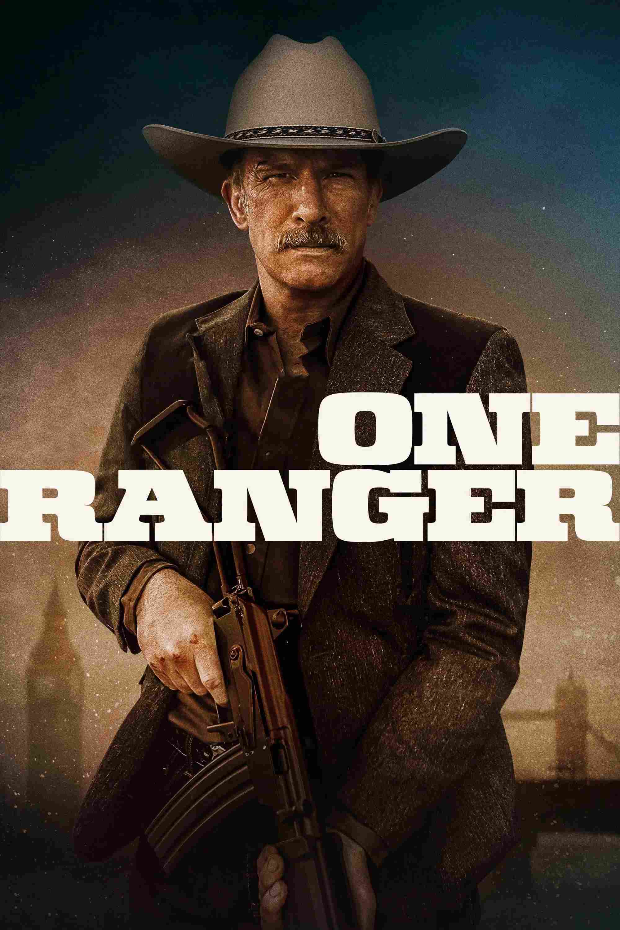 Poster chính thức của phim Phim Hành Động, Phim Giật Gân "Biệt Động Texas" (One Ranger - 2023), với sự tham gia của diễn viên Thomas Jane và Dominique Tipper.