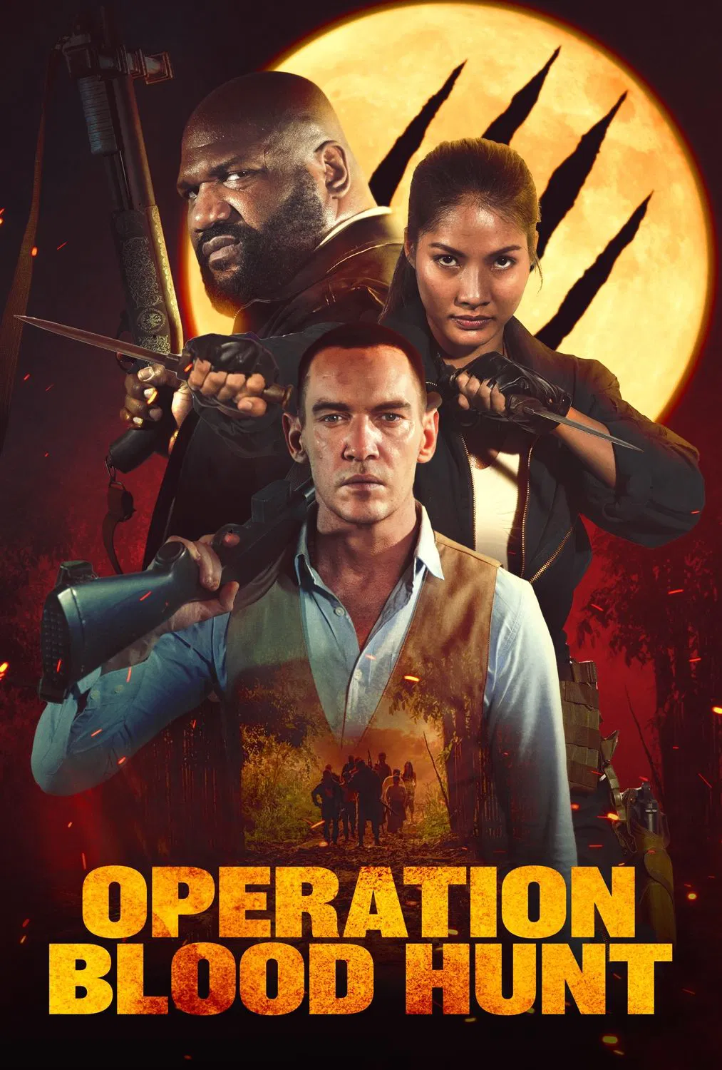 Poster chính thức của phim Phim Hành Động, Phim Phiêu Lưu "Biệt Kích Diệt Sói (Chiến Dịch Săn Máu)" (Operation Blood Hunt - 2024), với sự tham gia của diễn viên Jonathan Rhys Meyers và Louis Mandylor.