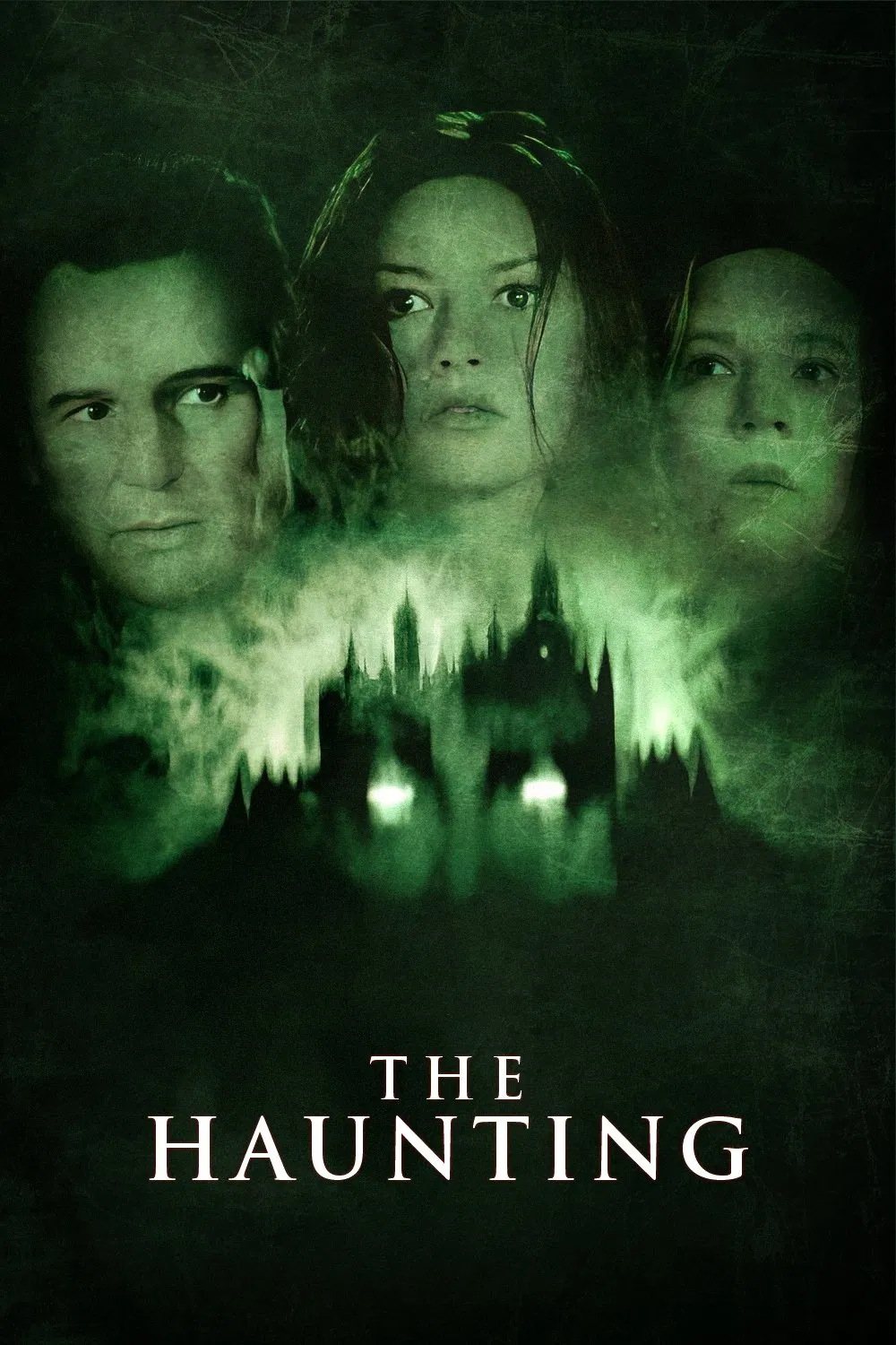 Poster chính thức của phim Phim Kinh Dị, Phim Giật Gân "Biệt Thự Ma Ám" (The Haunting - 1999), với sự tham gia của diễn viên Liam Neeson và Lili Taylor.