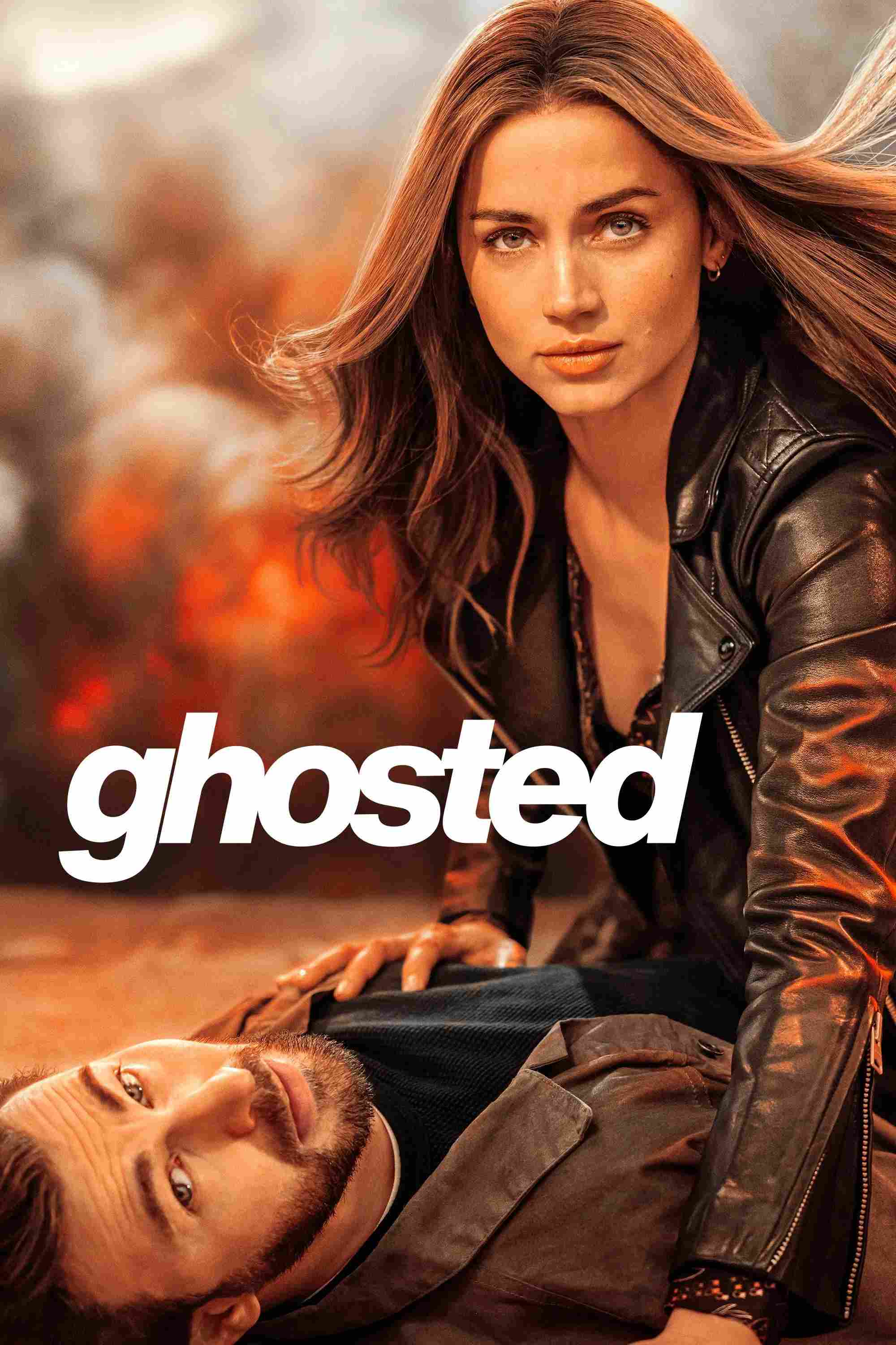 Poster chính thức của phim Phim Hành Động, Phim Hài "Biệt Tích" (Ghosted - 2023), với sự tham gia của diễn viên Chris Evans và Ana de Armas.