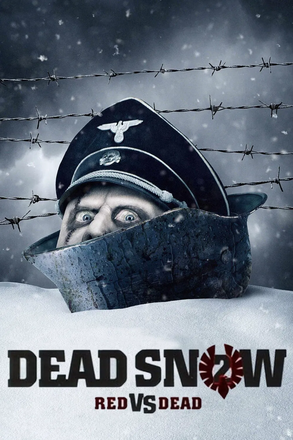 Poster chính thức của phim Phim Kinh Dị, Phim Hành Động "Binh Đoàn Thây Ma 2" (Dead Snow 2: Red vs. Dead - 2014), với sự tham gia của diễn viên Vegar Hoel và Jocelyn DeBoer.