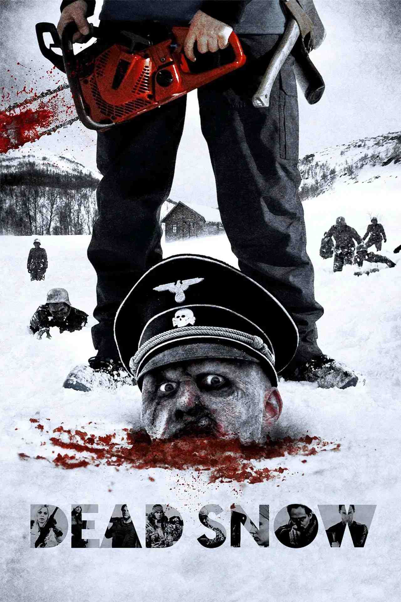 Poster chính thức của phim Phim Kinh Dị, Phim Hài "Binh Đoàn Thây Ma" (Dead Snow - 2009), với sự tham gia của diễn viên Vegar Hoel và Charlotte Frogner.