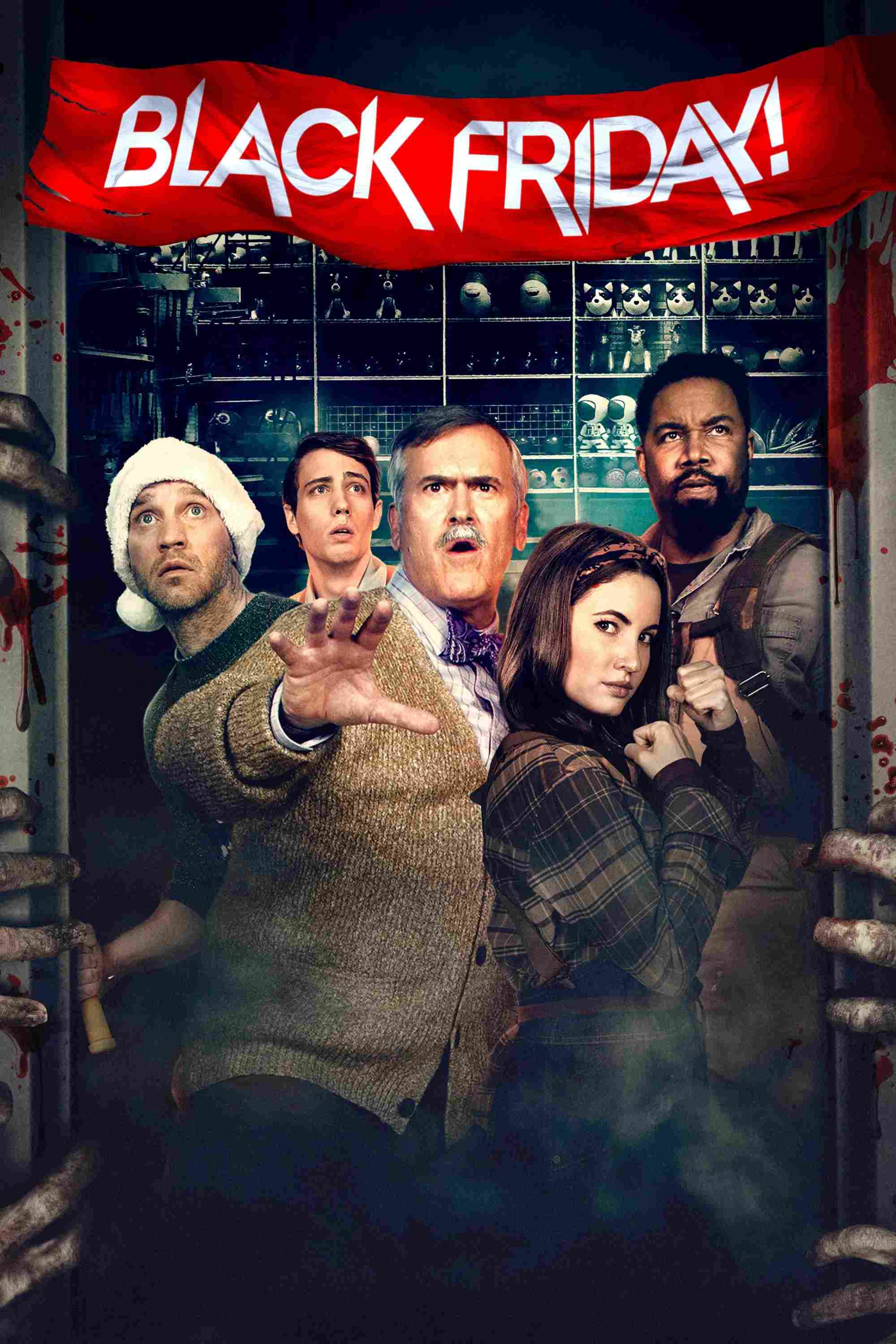Poster chính thức của phim Phim Kinh Dị, Phim Hài "Black Friday" (Black Friday - 2021), với sự tham gia của diễn viên Devon Sawa và Ivana Baquero.