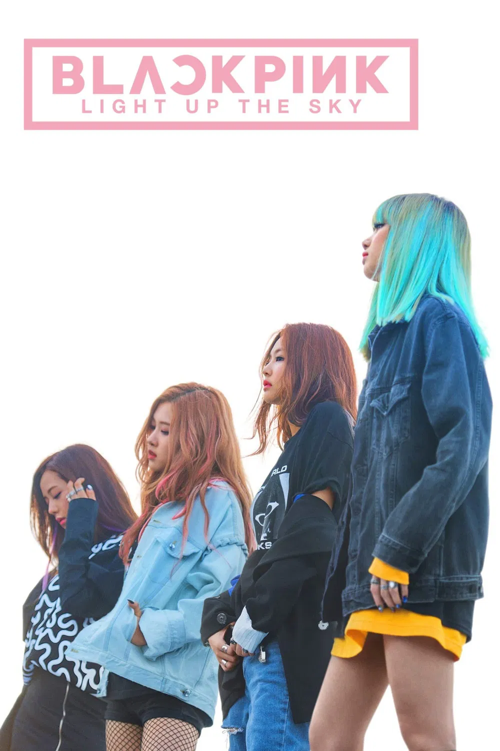 Poster chính thức của phim Phim Tài Liệu, Phim Ca Nhạc "Blackpink: Thắp Sáng Bầu Trời" (BLACKPINK: Light Up the Sky - 2020), với sự tham gia của diễn viên JISOO và JENNIE.