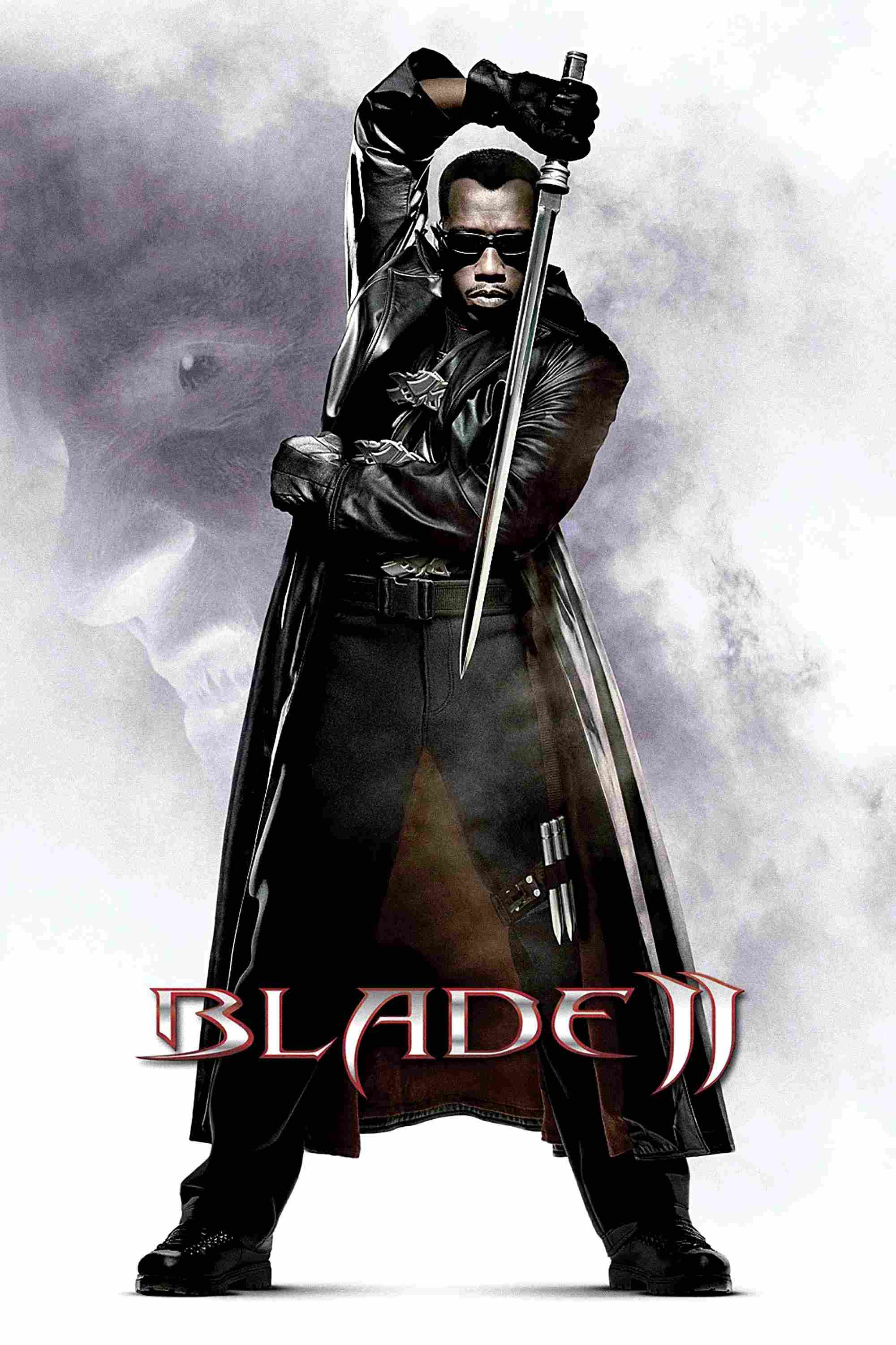 Poster chính thức của phim Phim Giả Tượng, Phim Kinh Dị "Blade II" (Blade II - 2002), với sự tham gia của diễn viên Wesley Snipes và Kris Kristofferson.