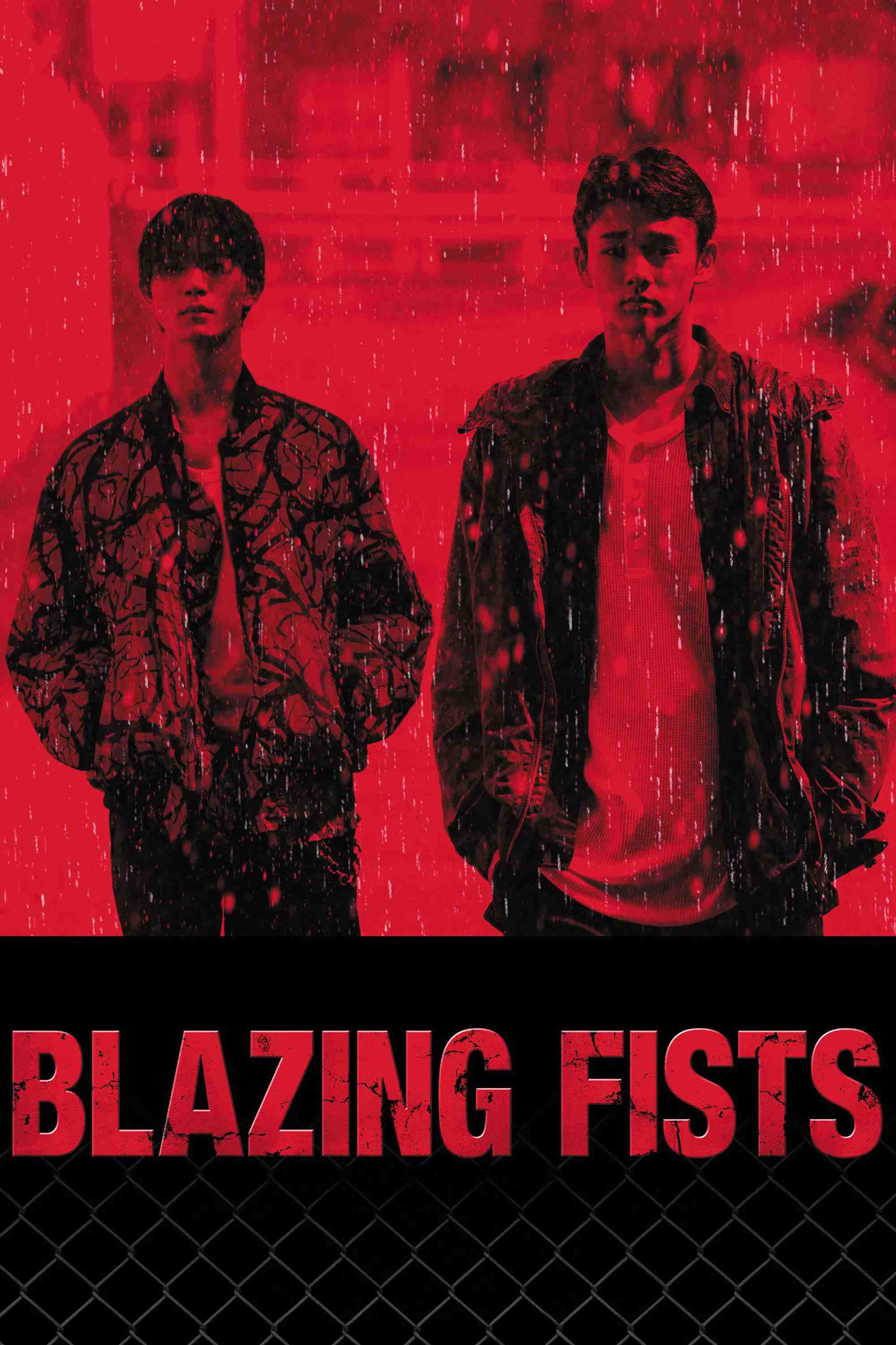 Poster chính thức của phim Phim Hành Động, Phim Tâm Lý "Blazing Fists" (Blazing Fists - 2025), với sự tham gia của diễn viên Kaname Yoshizawa và Gackt.