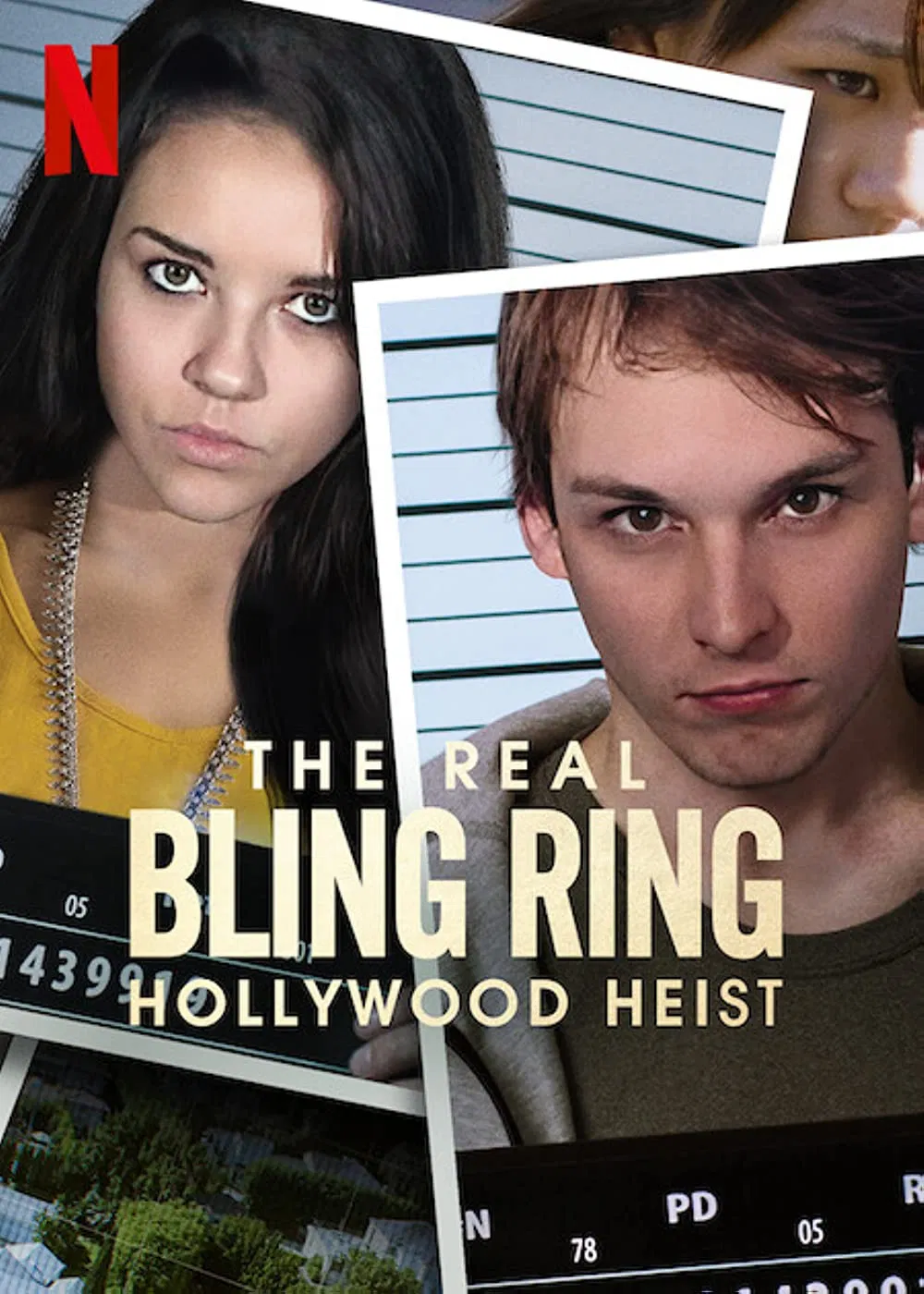 Poster chính thức của phim Phim Tài Liệu, Phim Hình Sự "Bling Ring thứ thiệt: Băng trộm Hollywood" (Bling Ring: Hollywood Heist - 2022), với sự tham gia của diễn viên Audrina Patridge và Perez Hilton.