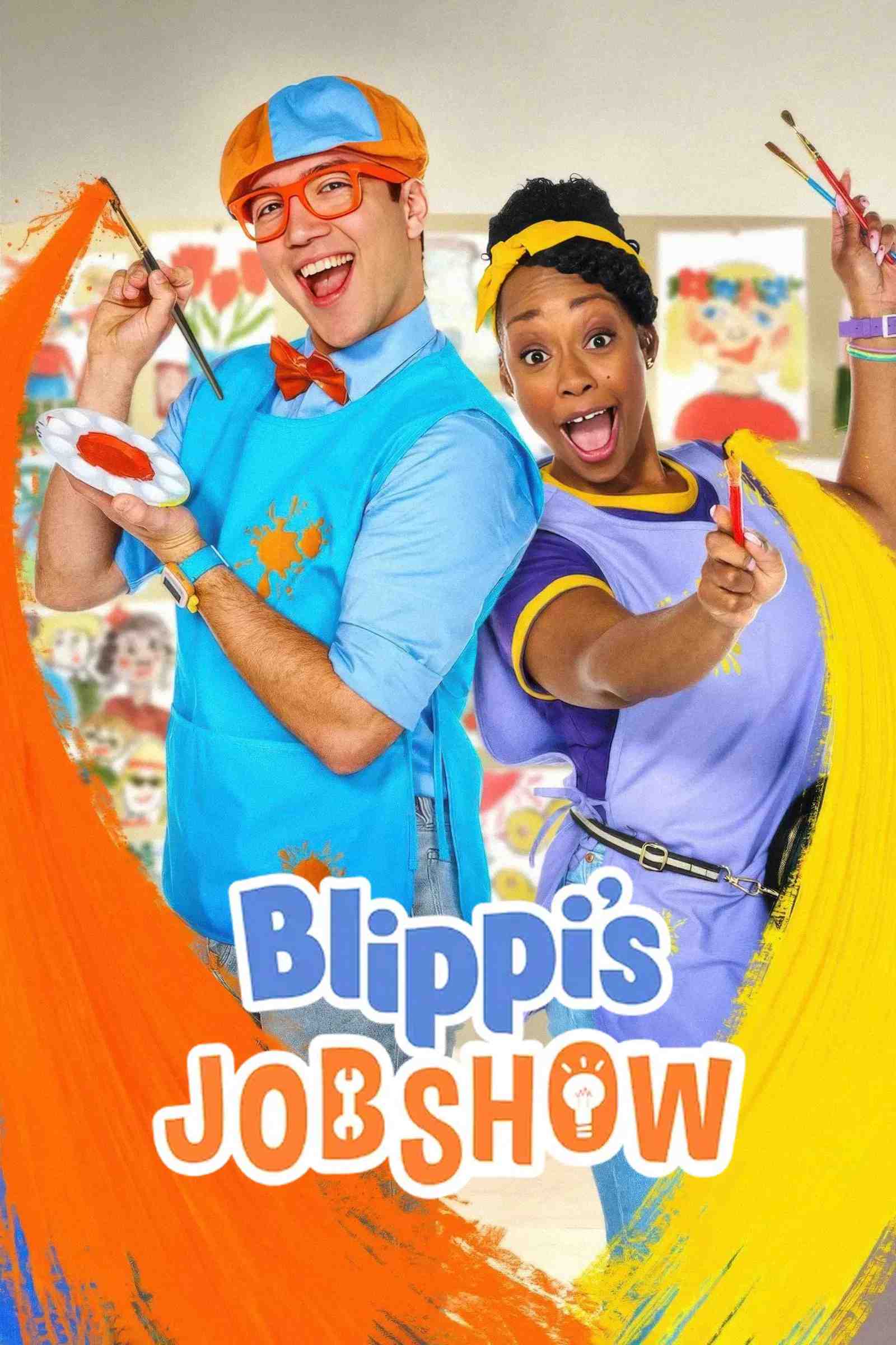 Poster chính thức của phim Phim Gia Đình, Phim Thiếu Nhi "Blippi đi làm (Phần 2)" (Blippi's Job Show - 2025).