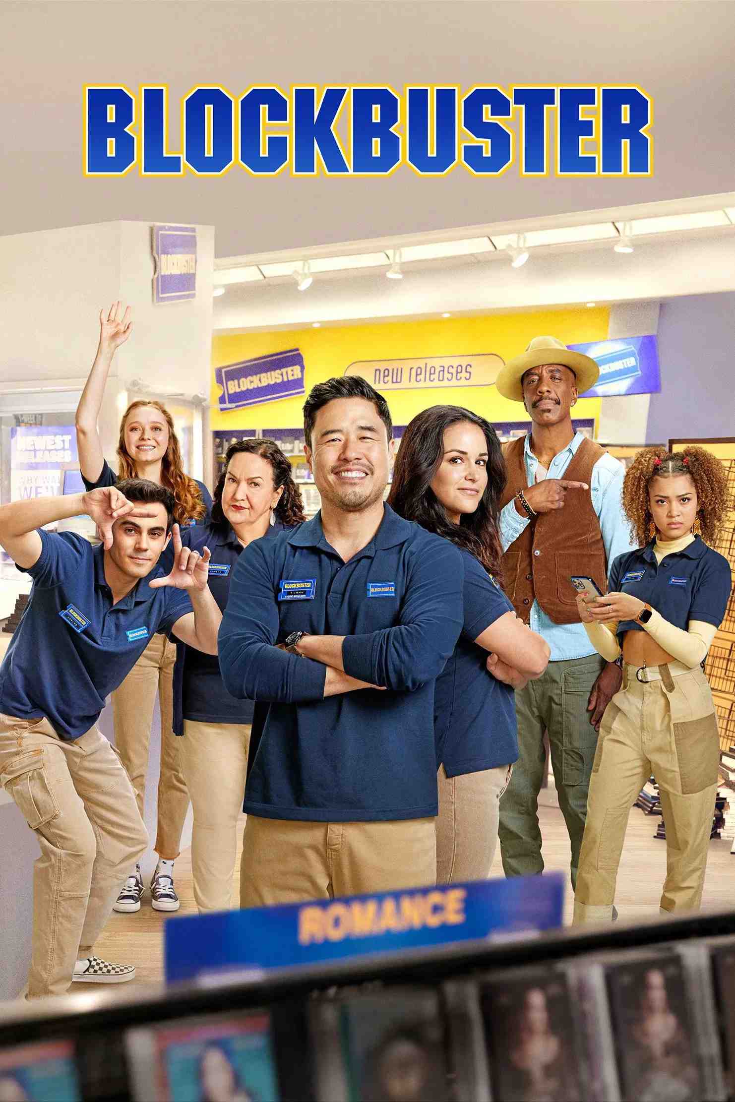 Poster chính thức của phim Phim Hài "Blockbuster" (Blockbuster - 2022), với sự tham gia của diễn viên Randall Park và Melissa Fumero.