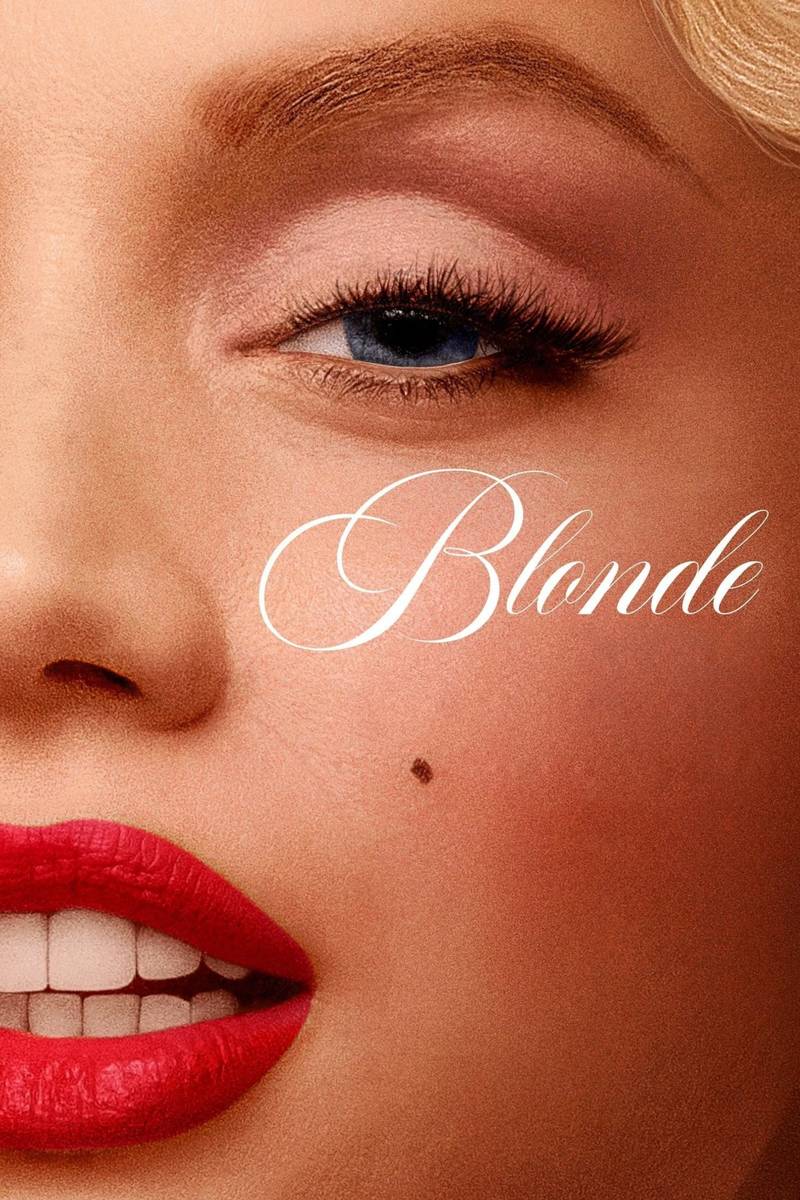 Poster chính thức của phim Phim Tâm Lý "Blonde: Câu chuyện khác về Marilyn" (Blonde - 2022), với sự tham gia của diễn viên Ana de Armas và Adrien Brody.