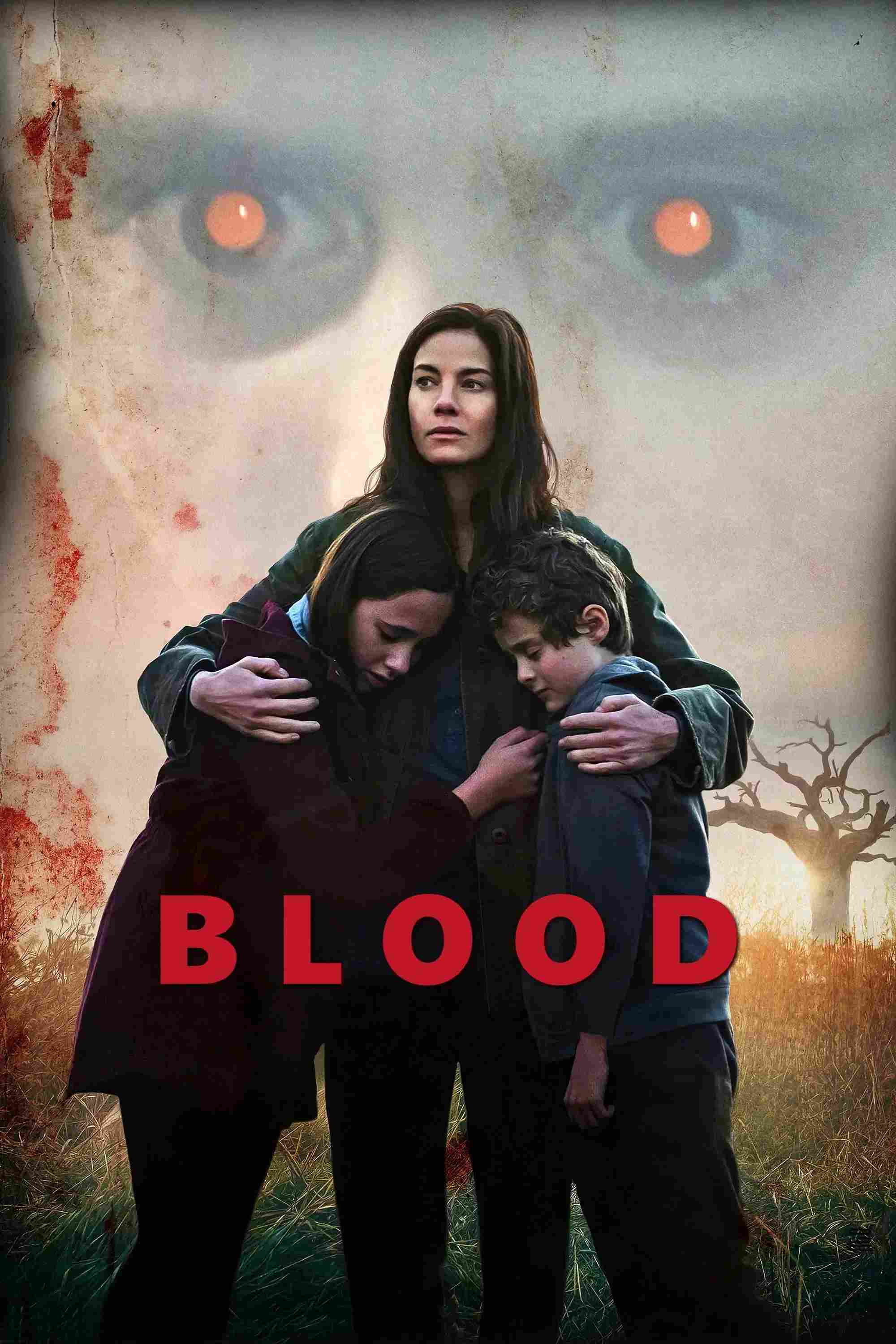 Poster chính thức của phim Phim Kinh Dị, Phim Bí Ẩn "Blood" (Blood - 2023), với sự tham gia của diễn viên Michelle Monaghan và Skeet Ulrich.