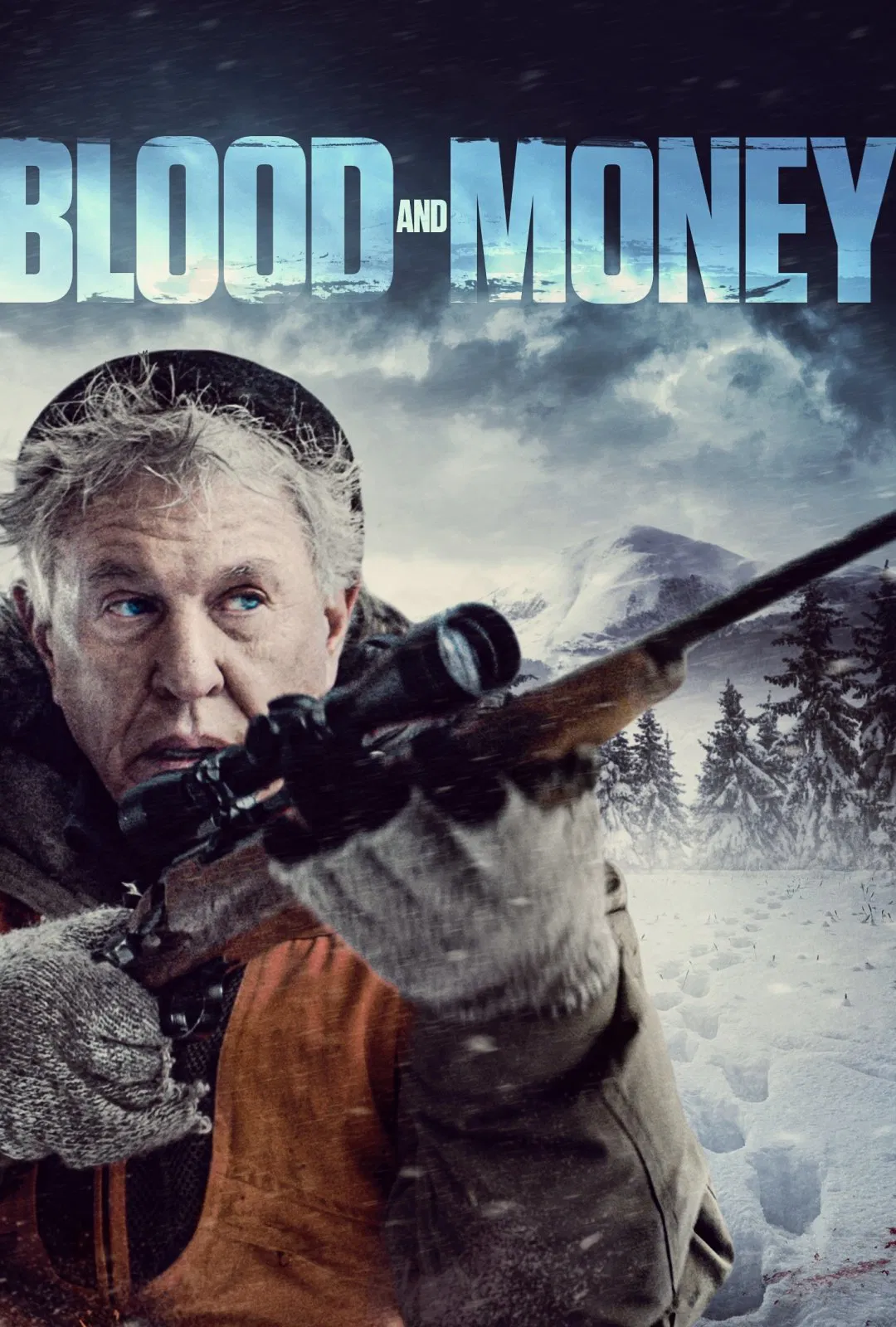 Poster chính thức của phim Phim Giật Gân, Phim Hình Sự "Blood and Money" (Blood and Money - 2020), với sự tham gia của diễn viên Tom Berenger và Kristen Hager.