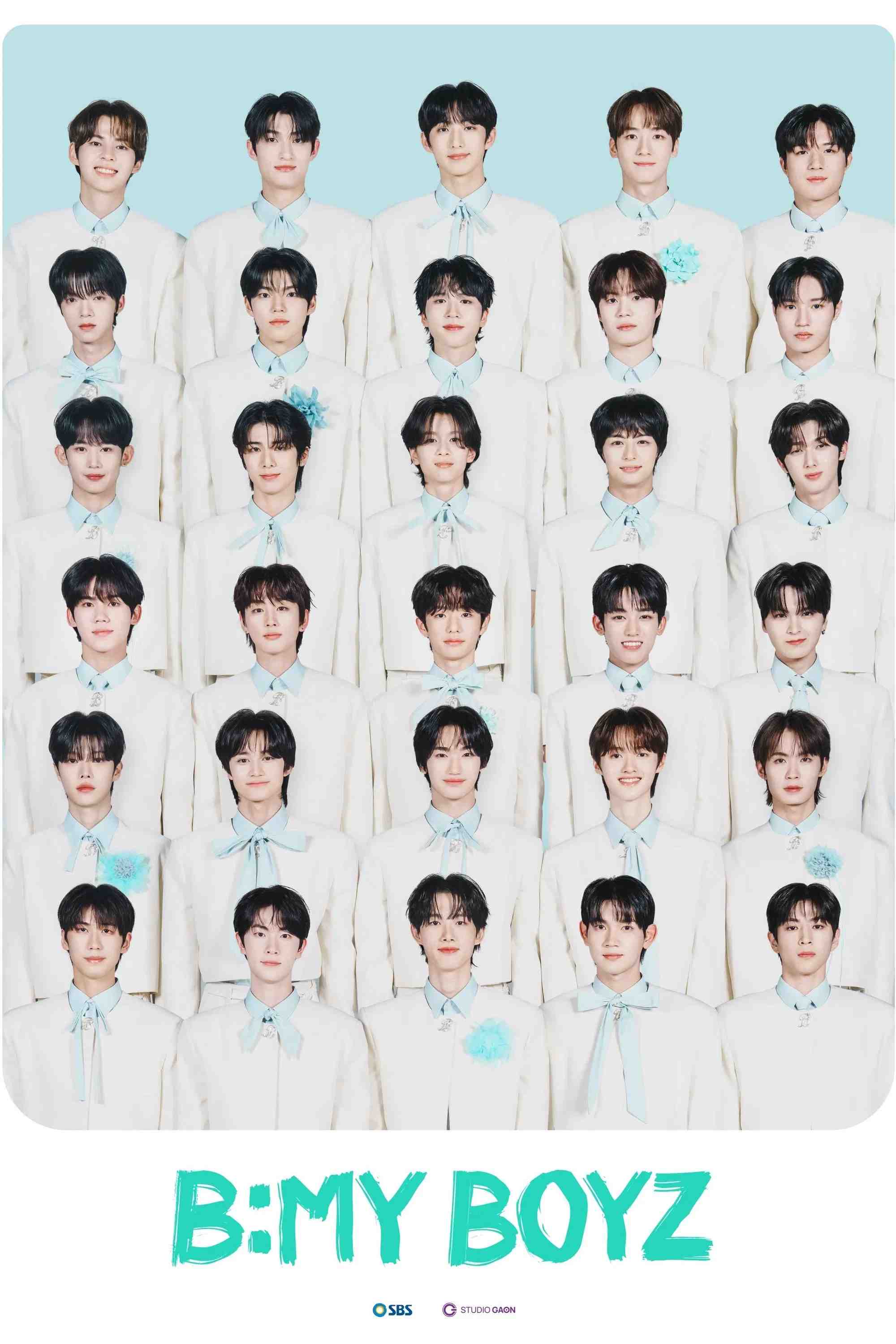 Poster chính thức của phim Truyền Hình Thực Tế "B:MY BOYZ" (B:MY BOYZ - 2025), với sự tham gia của diễn viên Ten Lee và Johnny Suh.