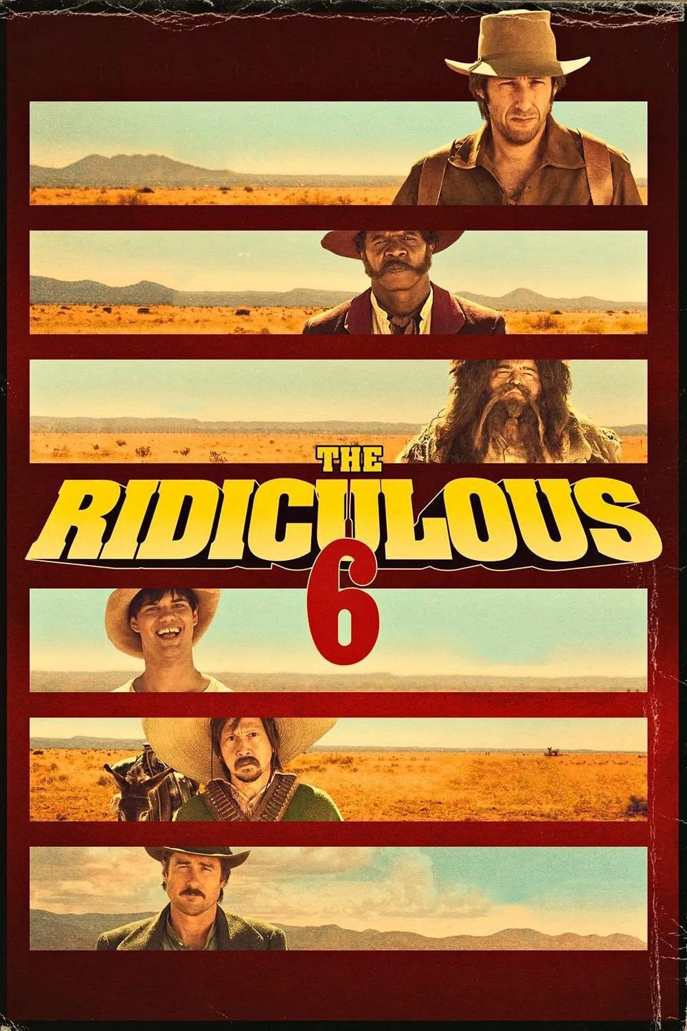 Poster chính thức của phim Phim Miền Tây, Phim Hài "Bộ 6 Dở Hơi" (The Ridiculous 6 - 2015), với sự tham gia của diễn viên Adam Sandler và Terry Crews.