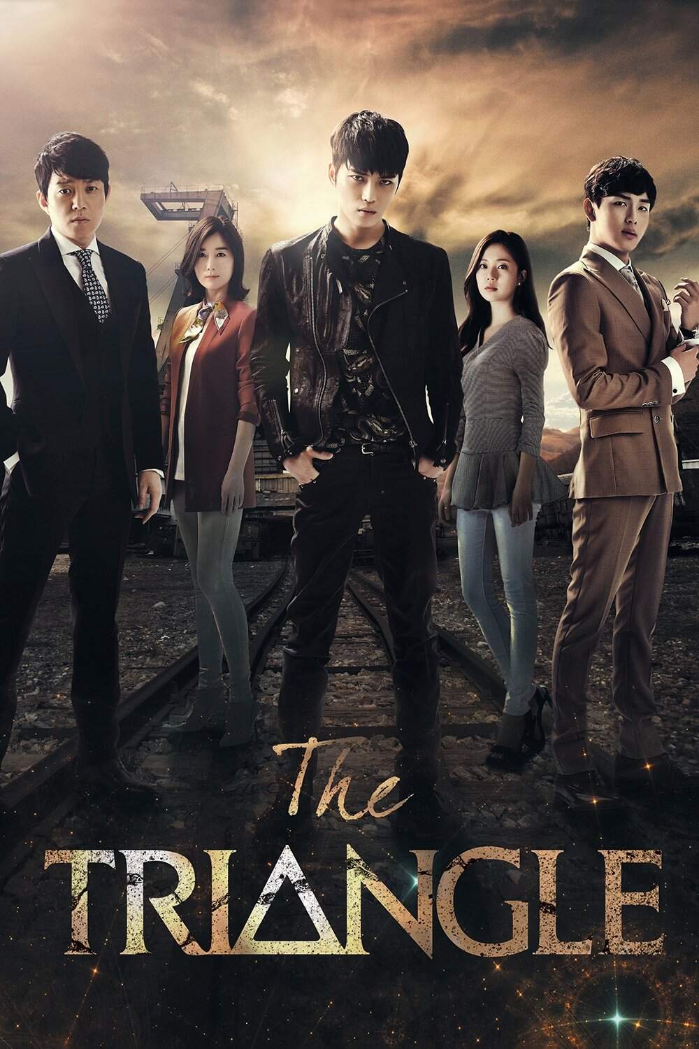 Poster chính thức của phim Phim Tâm Lý "Bộ Ba Quyền Lực" (Triangle - 2014), với sự tham gia của diễn viên Kim Jae-joong và Yim Si-wan.