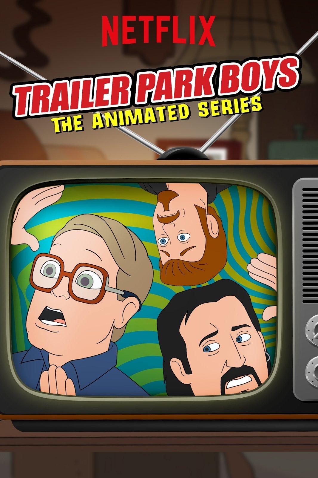 Poster chính thức của phim Phim Hoạt Hình, Phim Hài "Bộ ba trộm cắp: Bản hoạt hình (Phần 1)" (Trailer Park Boys: The Animated Series - 2019), với sự tham gia của diễn viên Robb Wells và Mike Smith.