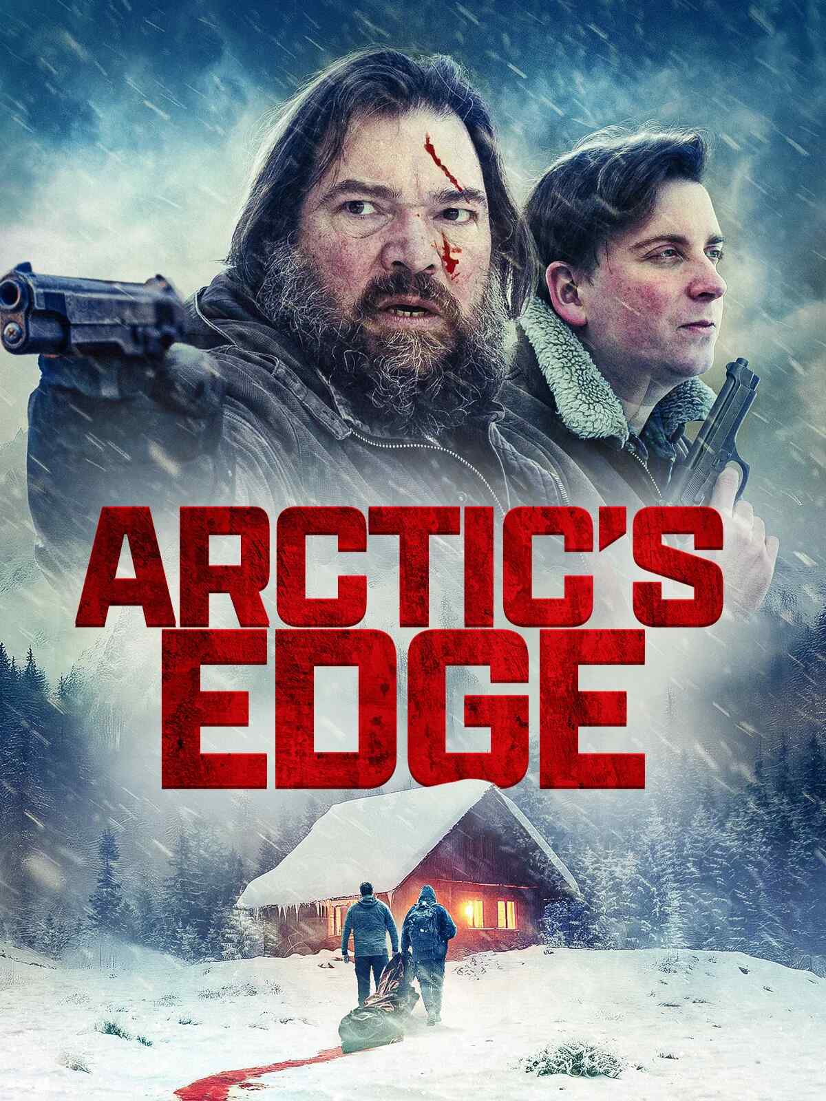 Poster chính thức của phim Phim Giật Gân "Bờ Bắc Cực" (Arctic's Edge - 2025), với sự tham gia của diễn viên David Lenik và Rory Wilton.