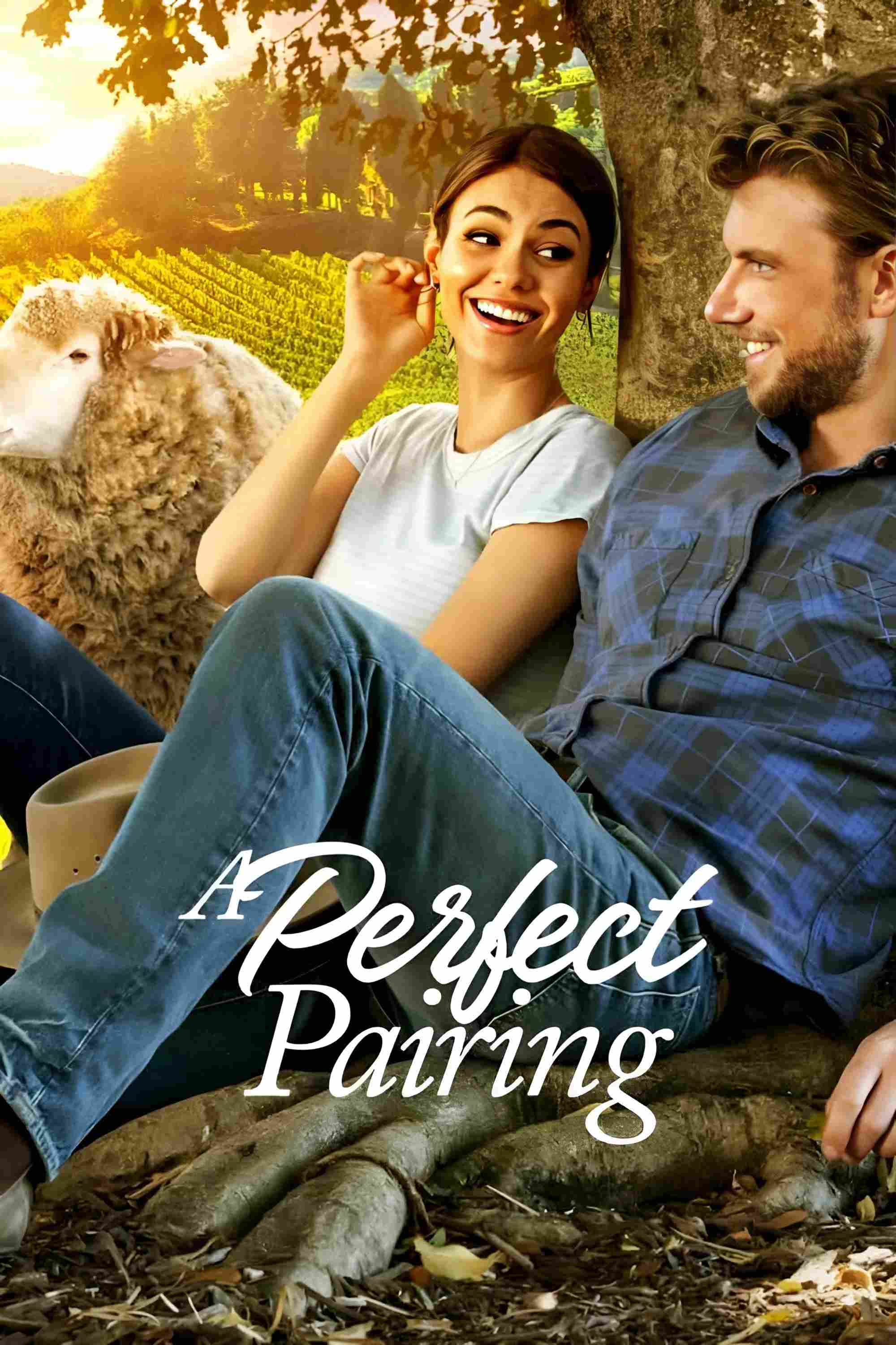 Poster chính thức của phim Phim Hài, Phim Tình Cảm "Bộ Đôi Hoàn Mỹ" (A Perfect Pairing - 2022), với sự tham gia của diễn viên Victoria Justice và Adam Demos.