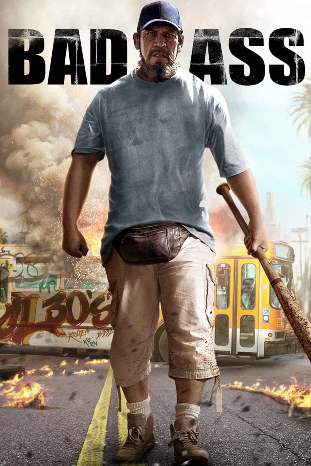 Poster chính thức của phim Phim Hành Động, Phim Tâm Lý "Bố Già" (Bad Ass - 2012), với sự tham gia của diễn viên Danny Trejo và Charles S. Dutton.