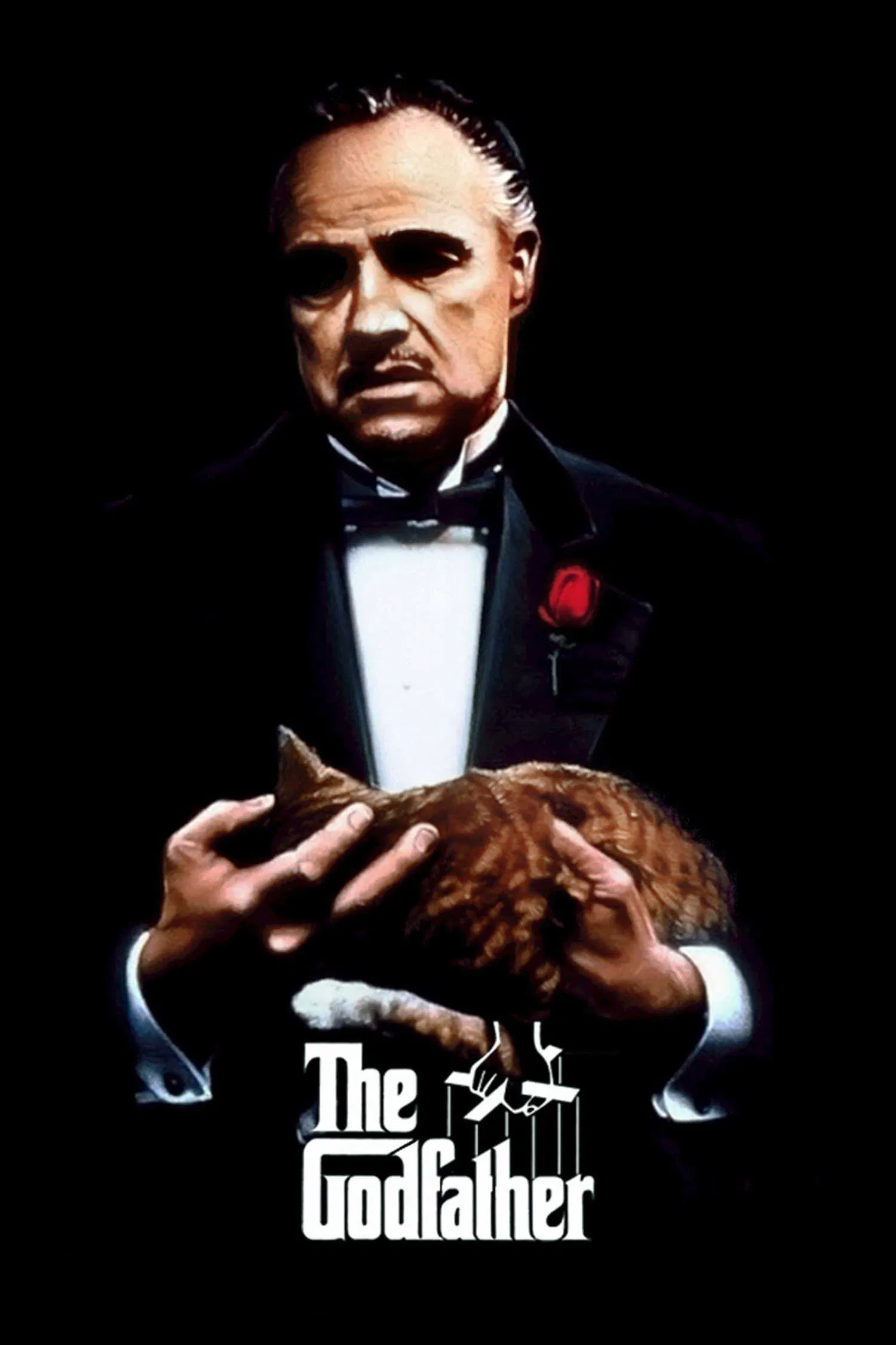 Poster chính thức của phim Phim Tâm Lý, Phim Hình Sự "Bố Già" (The Godfather - 1972), với sự tham gia của diễn viên Marlon Brando và Al Pacino.