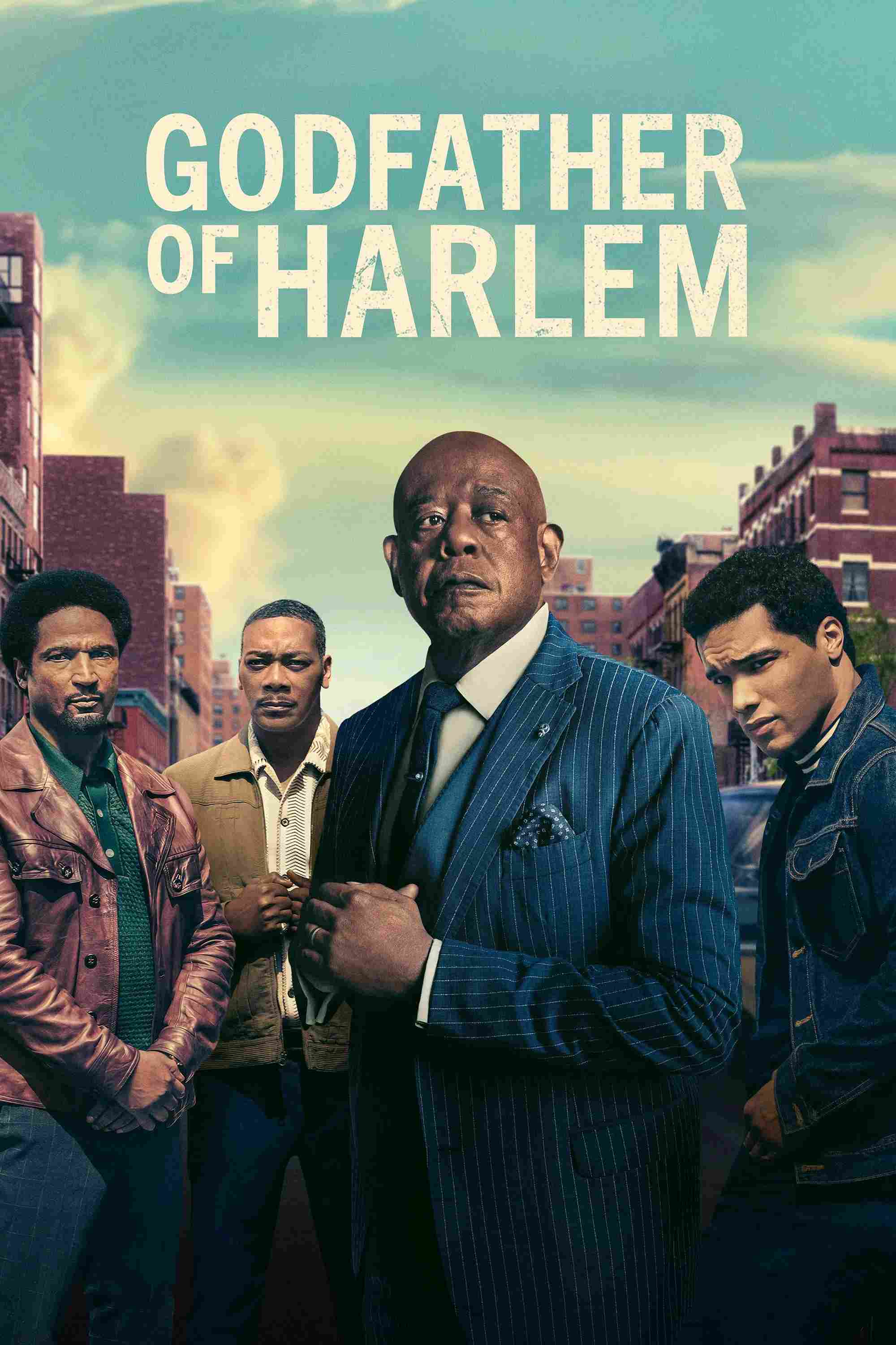 Poster chính thức của phim Phim Tâm Lý, Phim Hình Sự "Bố Già Vùng Harlem (Phần 3)" (Godfather of Harlem - 2019), với sự tham gia của diễn viên Forest Whitaker và Erik LaRay Harvey.