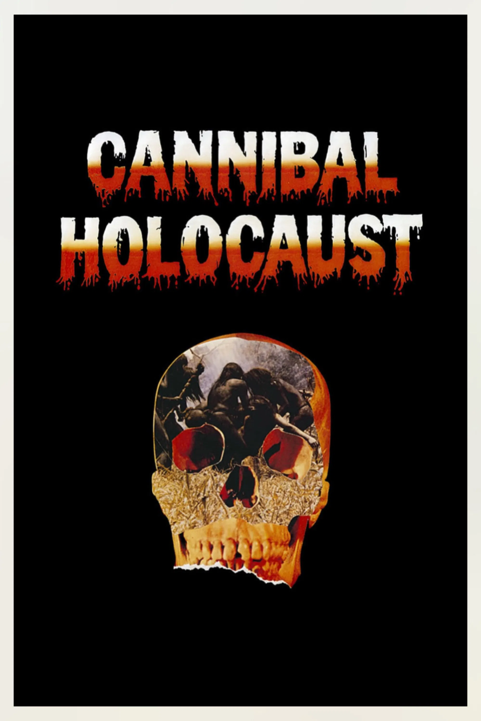 Poster chính thức của phim Phim Kinh Dị "Bộ Tộc Ăn Thịt Người" (Cannibal Holocaust - 1980), với sự tham gia của diễn viên Robert Kerman và Francesca Ciardi.