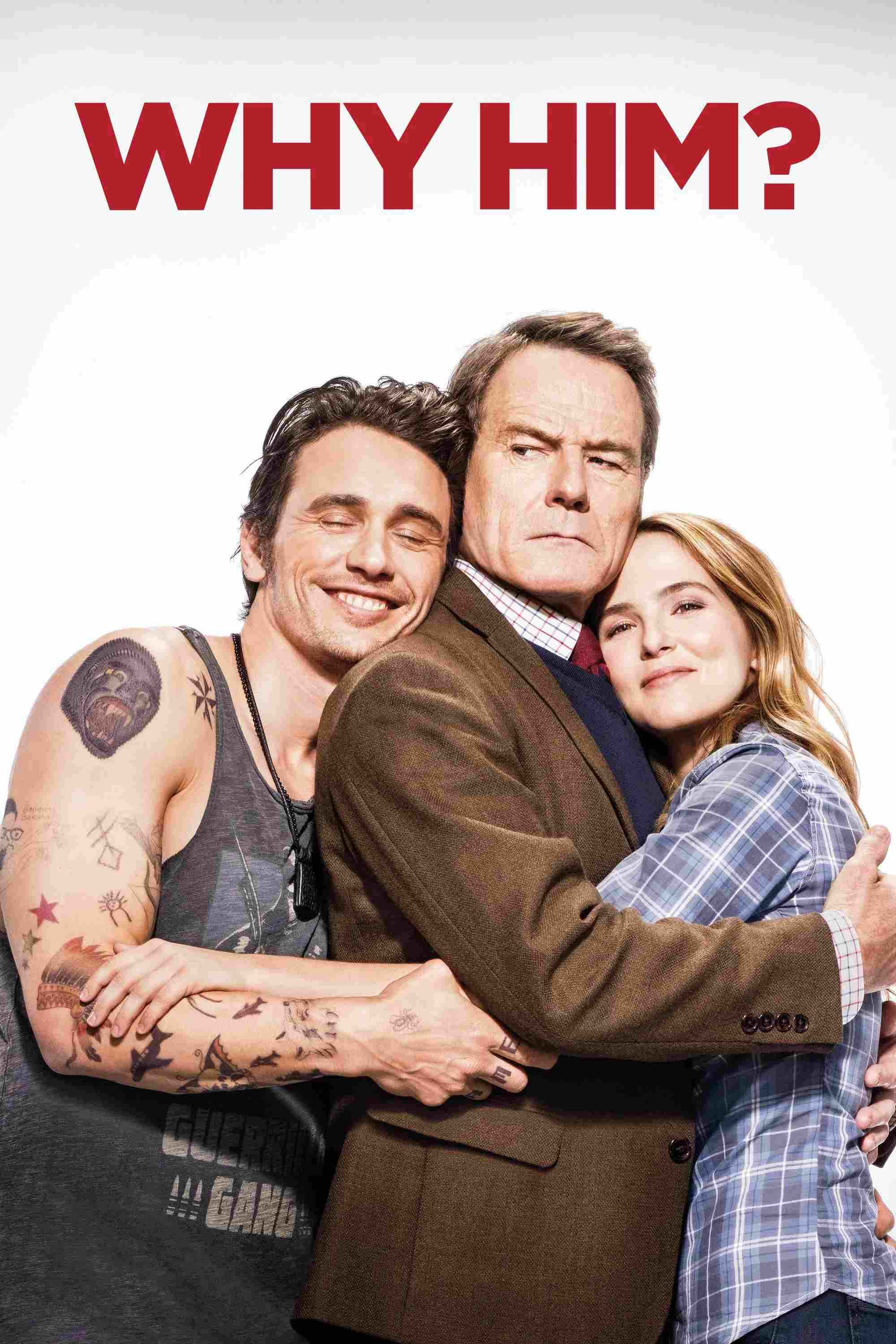 Poster chính thức của phim Phim Hài "Bố Vợ Đối Đầu Chàng Rể" (Why Him? - 2016), với sự tham gia của diễn viên Bryan Cranston và James Franco.