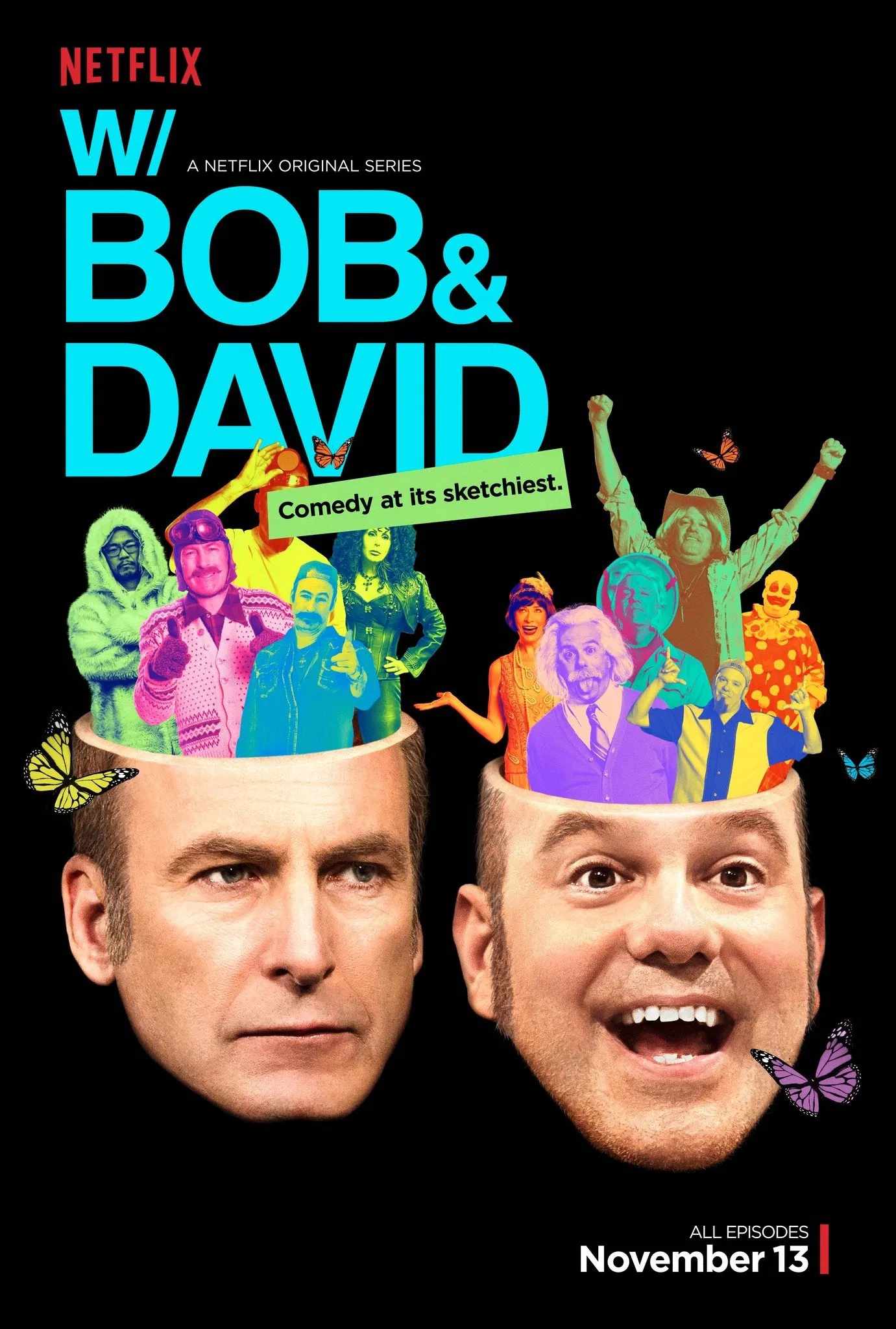 Poster chính thức của phim Phim Hài "Bob và David" (W/ Bob & David - 2015), với sự tham gia của diễn viên David Cross và Bob Odenkirk.
