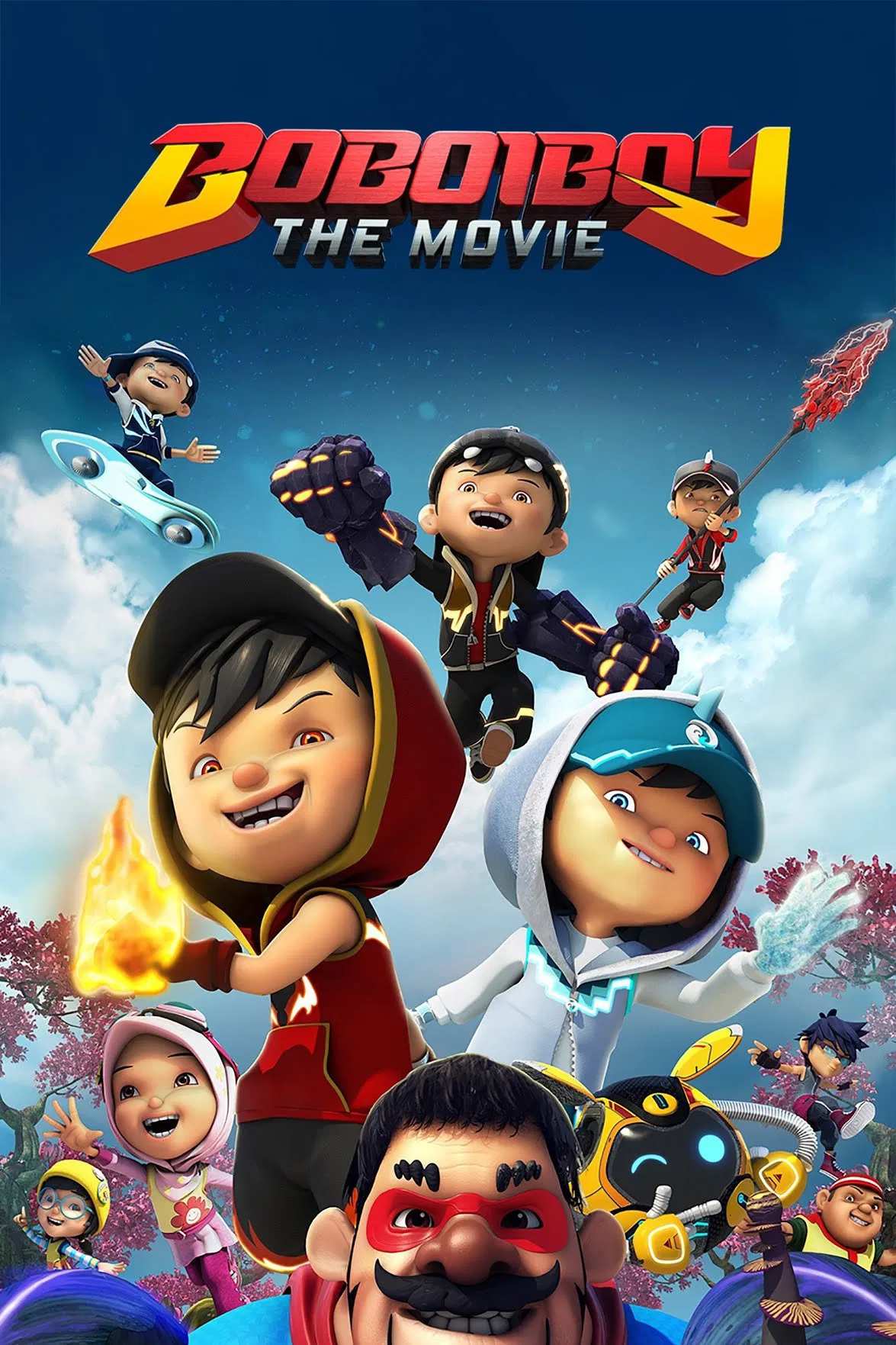 Poster chính thức của phim Phim Hành Động, Phim Hoạt Hình "BoBoiBoy Phiêu Lưu Ký" (BoBoiBoy: The Movie - 2016), với sự tham gia của diễn viên Dzubir Mohamed Zakaria và Anas Abdul Aziz.